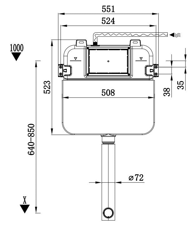 In Wall Cistern Frameless G30032