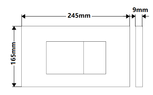 R&T Square Push Button for G30032 or G30031 Cistern