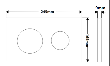 Toilet Button Plate For Concealed Cistern Round Push Button