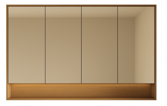 Prime Oak Grace Shaving Cabinet – Oak Finish 600–1480mm