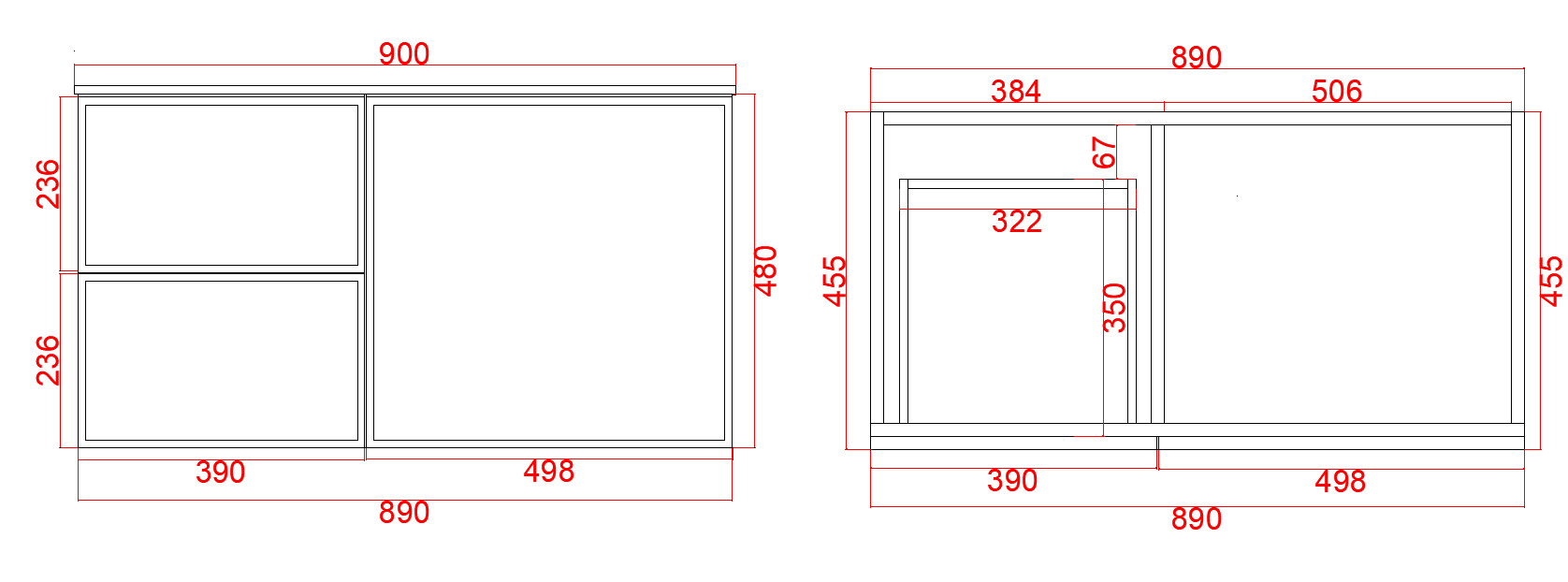 Vivid Pulse Wall Hung PVC Cabinet with Soft closing doors with TOP 590/740/890mm