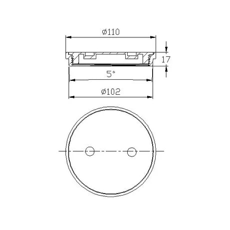 Floor Grate Round 102.5mm Clean Outlet