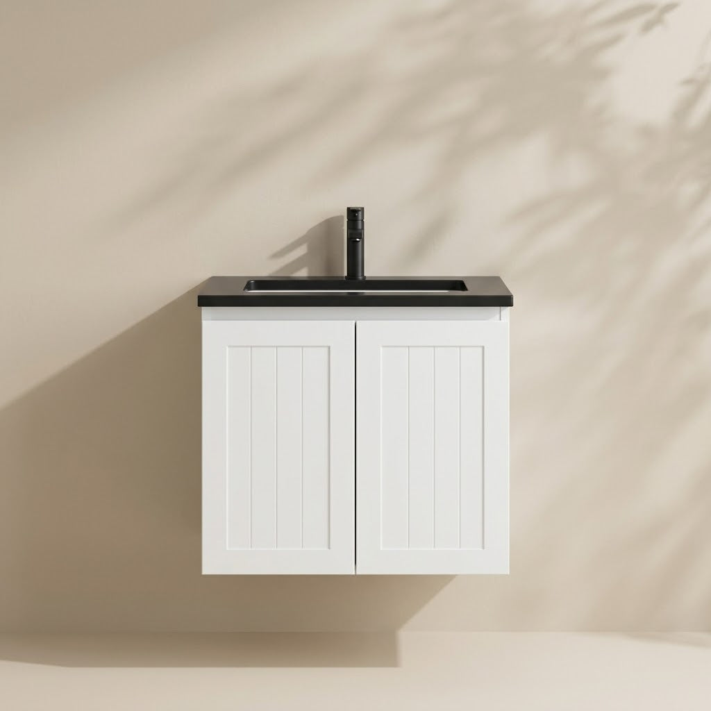 Haven Wood Wall-Mounted PVC Cabinet With Soft Closing Doors 590/740/890mm (Luxern)