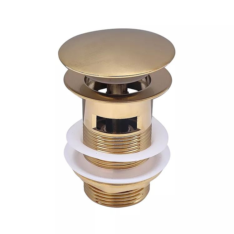 Yellow Gold Pop-Up Overflow Basin Waste