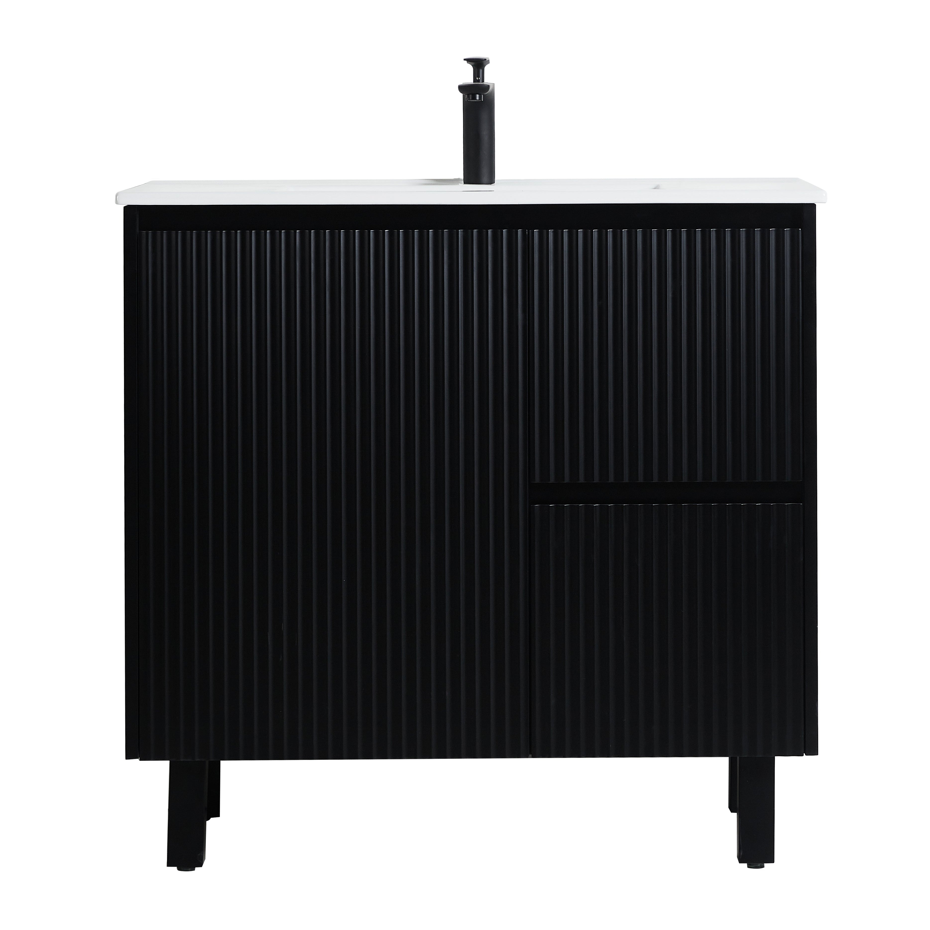 Brighton Floor Vanity 900*460*880mm Matte Black