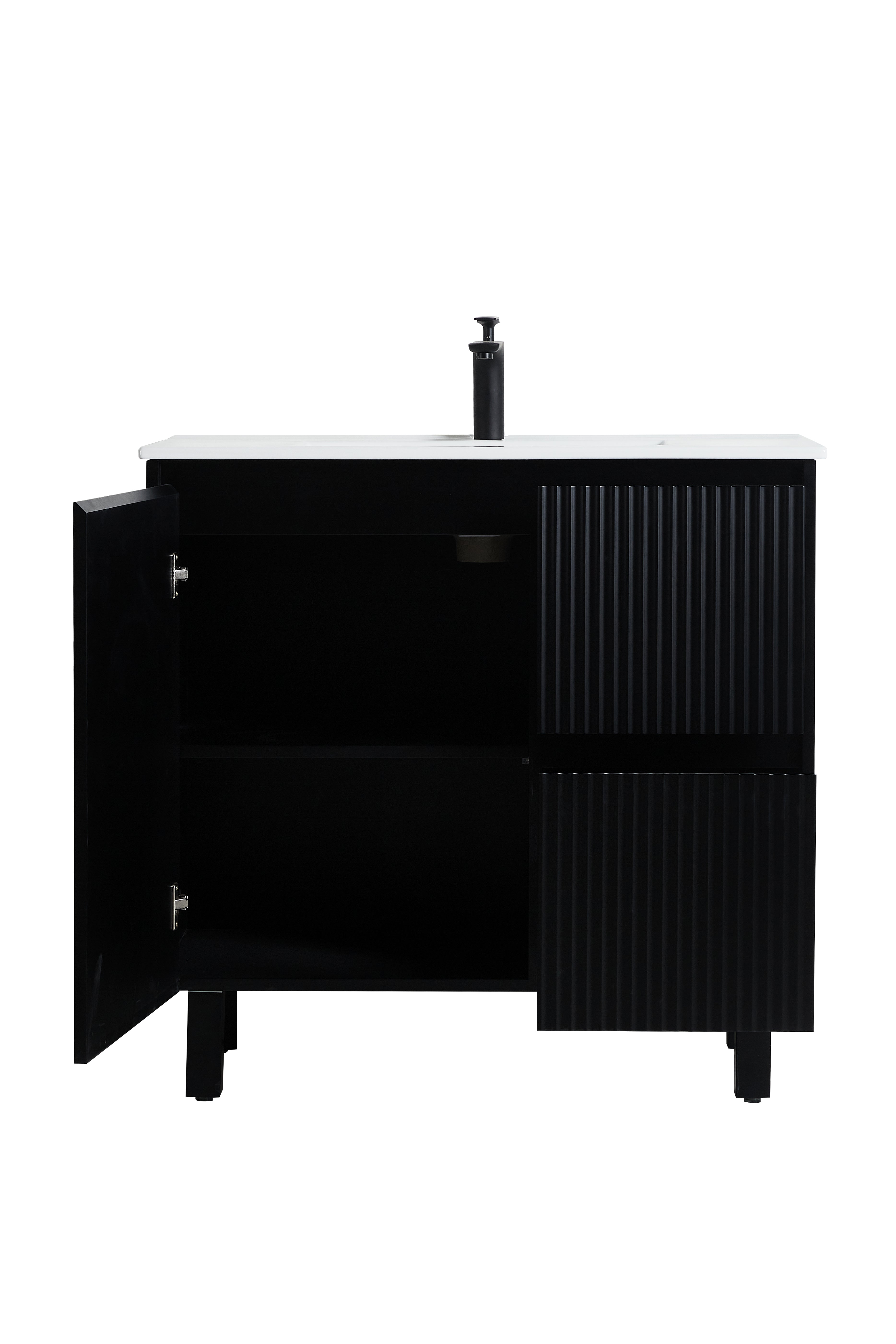 900mm Brighton Floor Standing Vanity Matte Black CB94RL-MB Cabinet ONLY