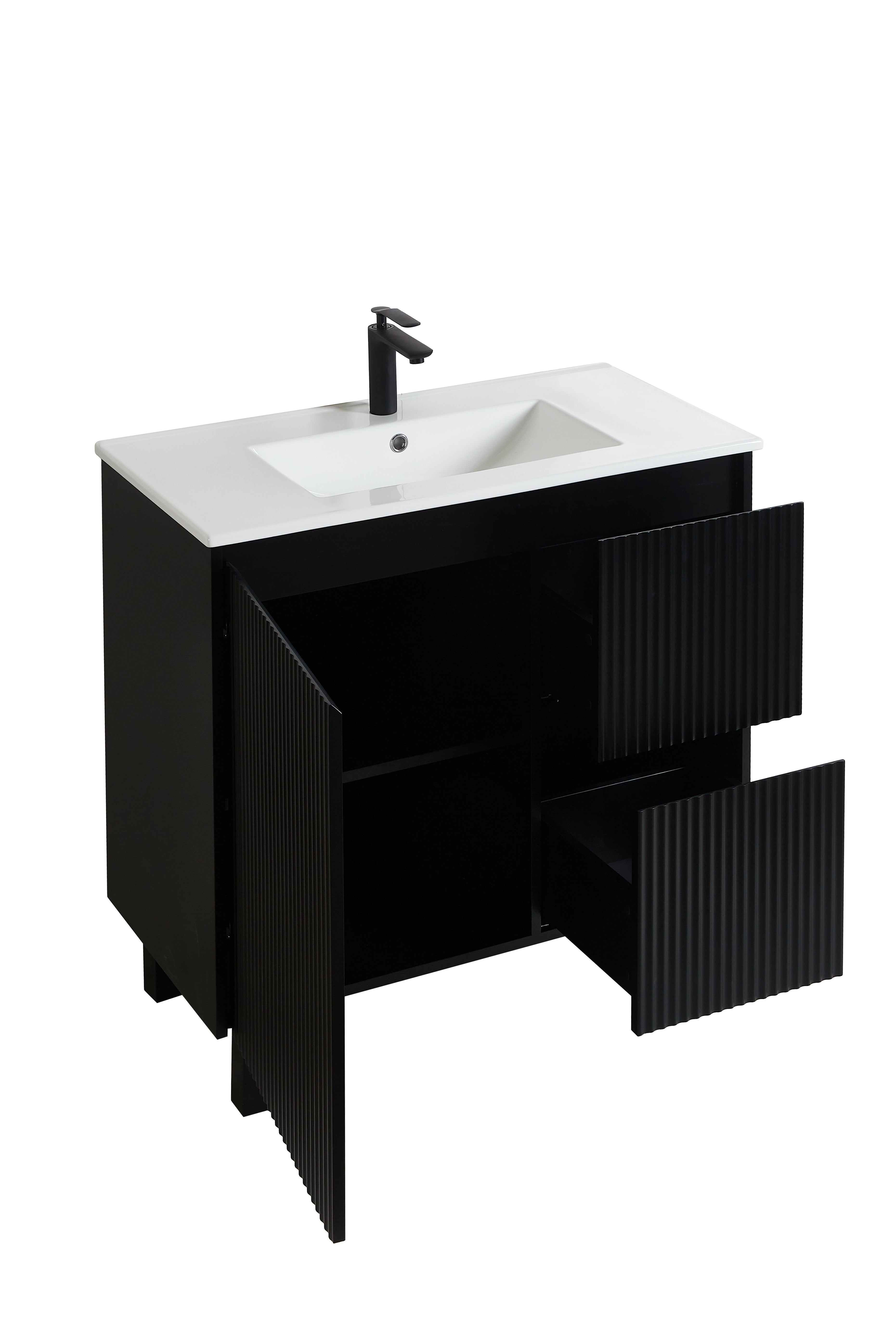 900mm Brighton Floor Standing Vanity Matte Black CB94RL-MB Cabinet ONLY
