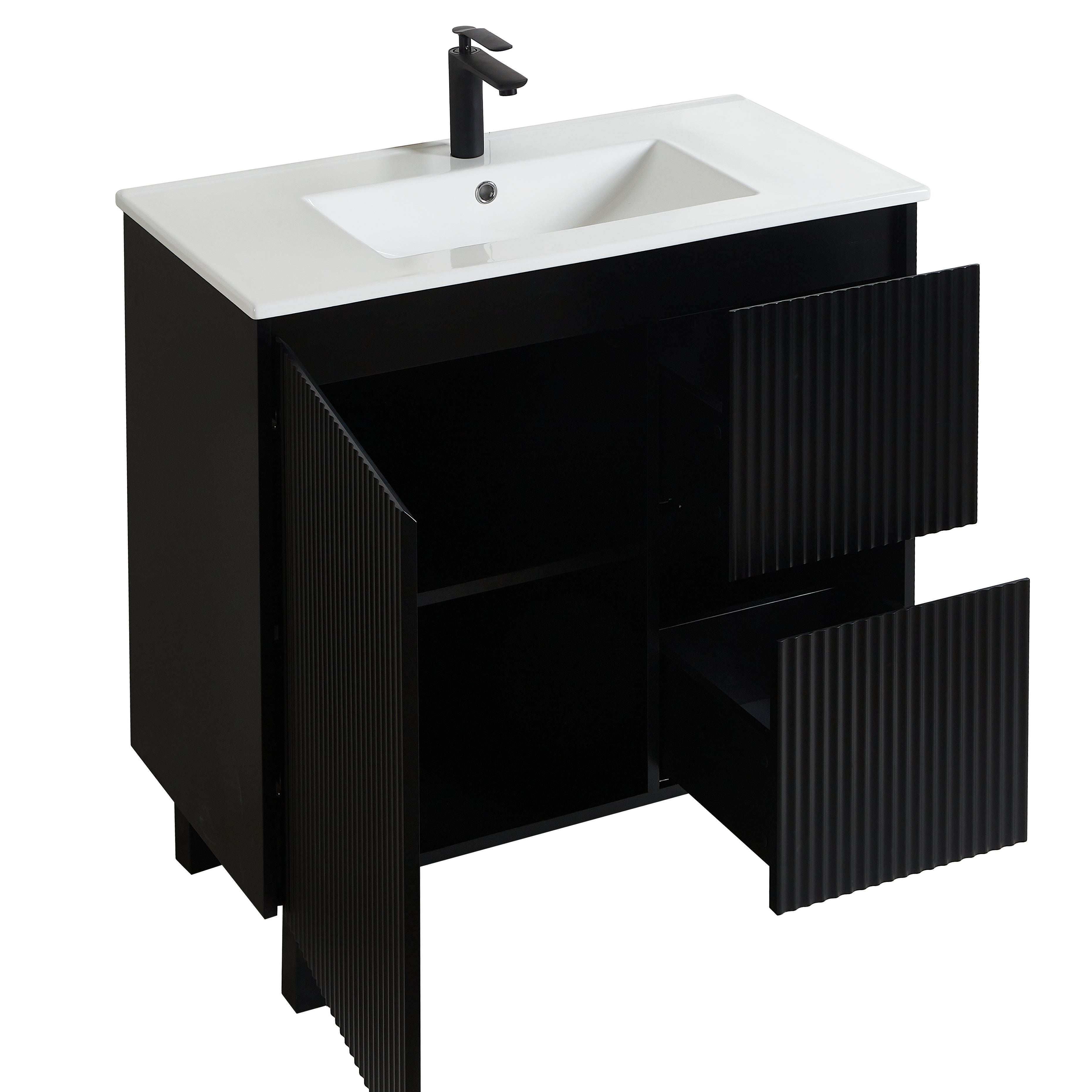 Brighton Floor Vanity 900*460*880mm Matte Black
