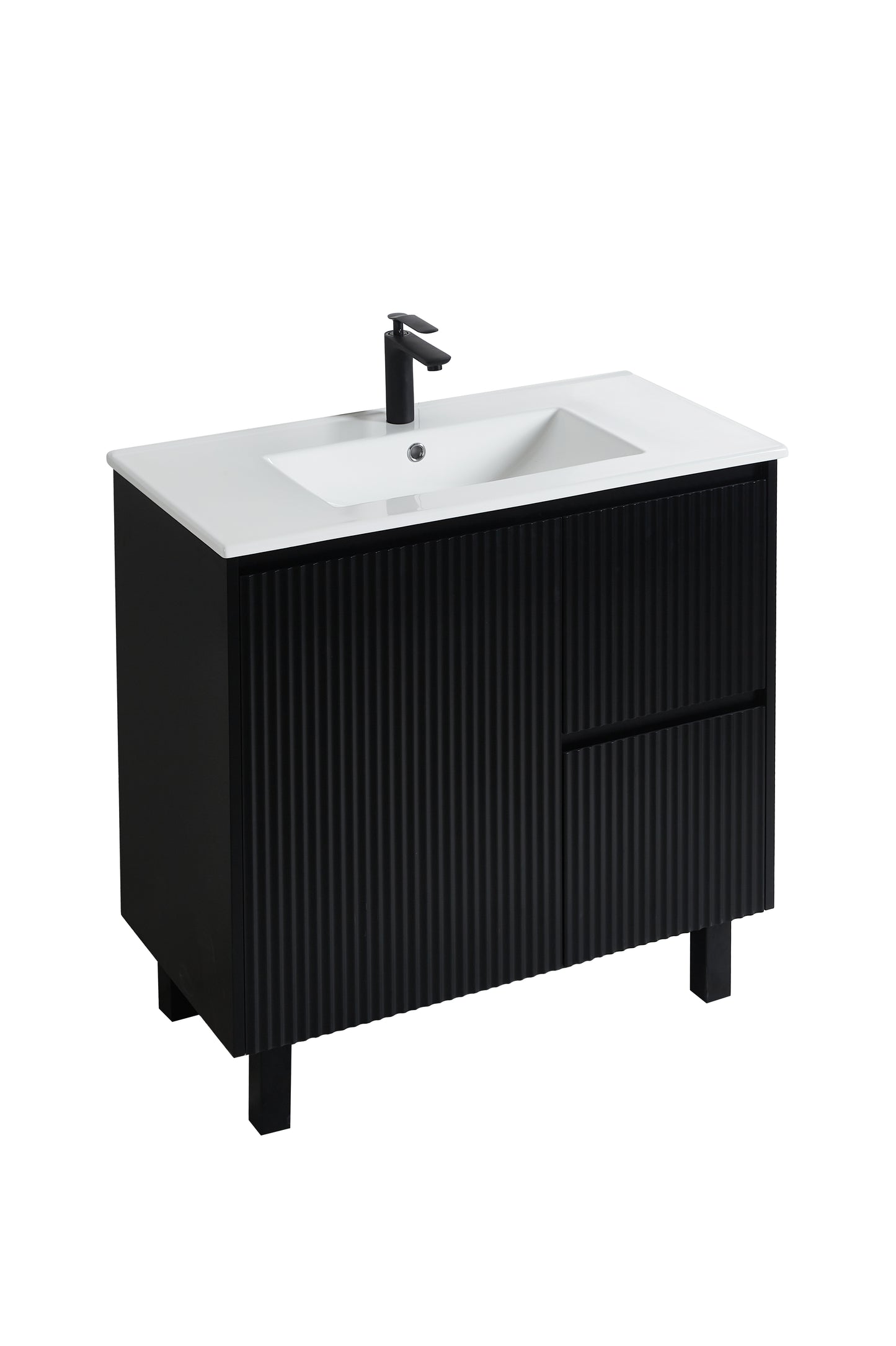 900mm Brighton Floor Standing Vanity Matte Black  CB94RL-MB Cabinet ONLY