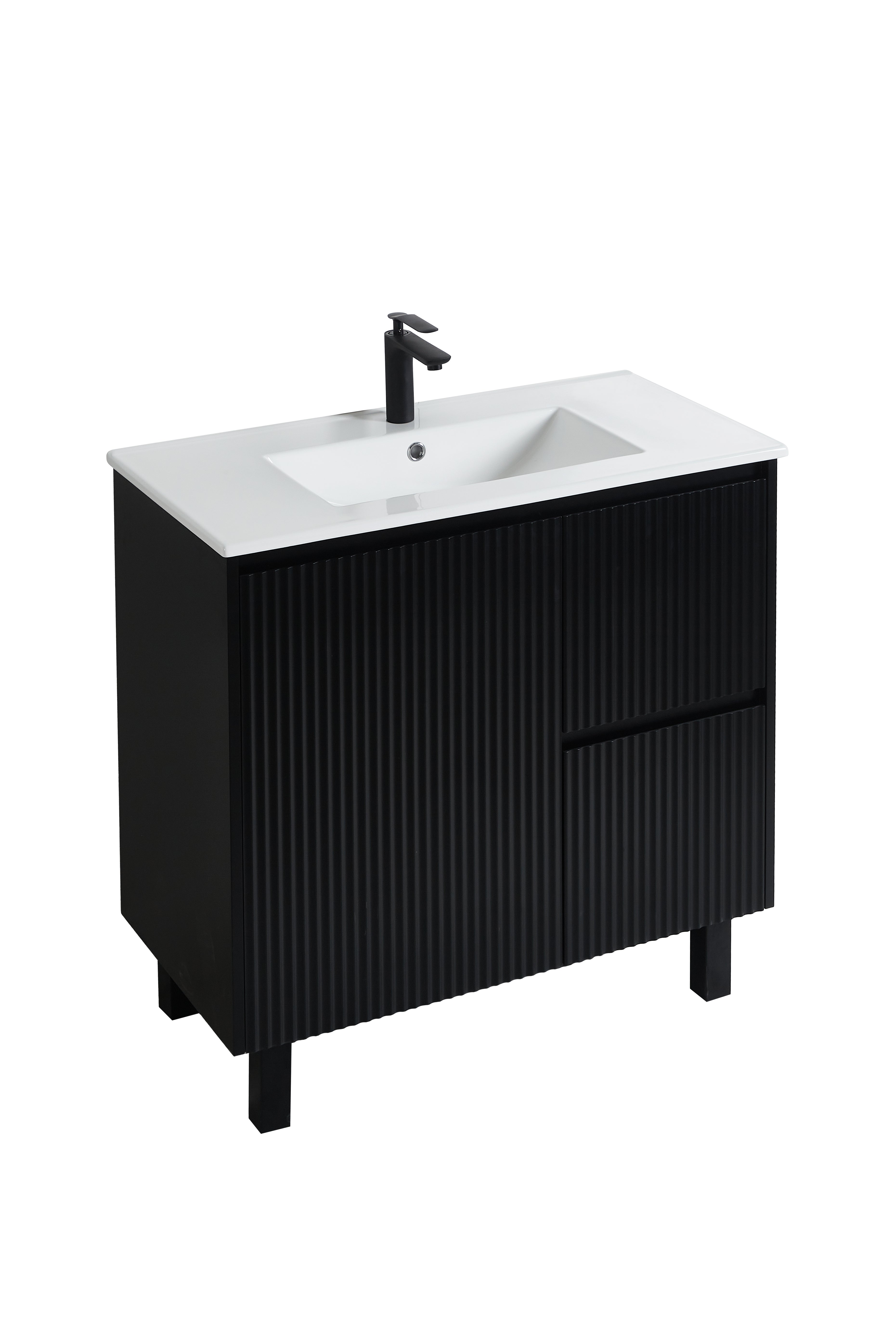 900mm Brighton Floor Standing Vanity Matte Black CB94RL-MB Cabinet ONLY