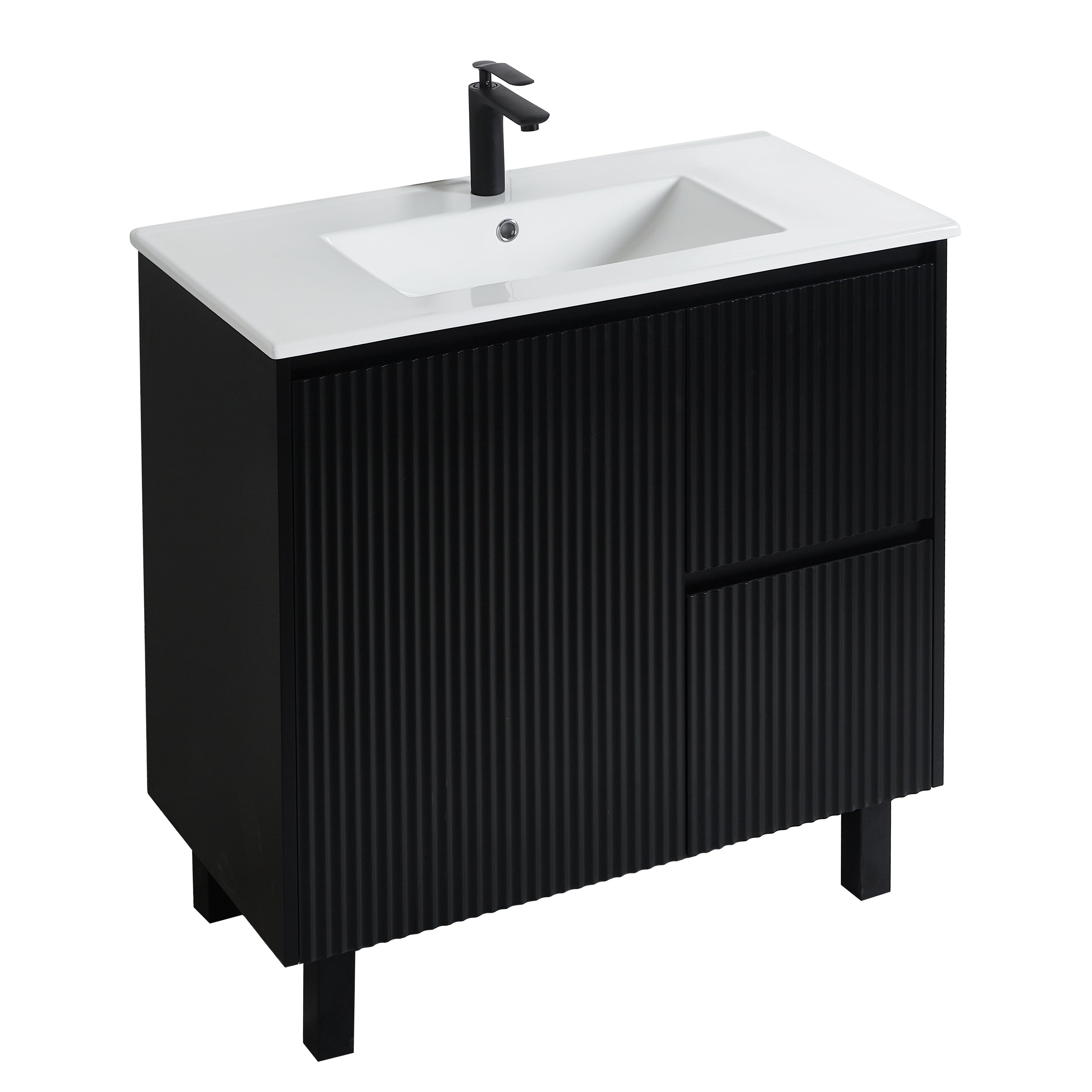 Brighton Floor Vanity 900*460*880mm Matte Black