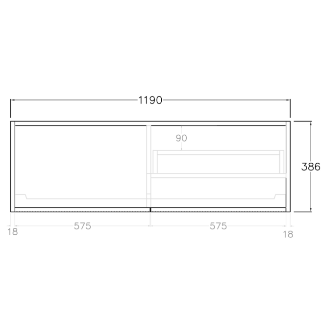 Cielo Mini Wall-Mounted Vanity 1190*386*380mm/1490*386*380mm