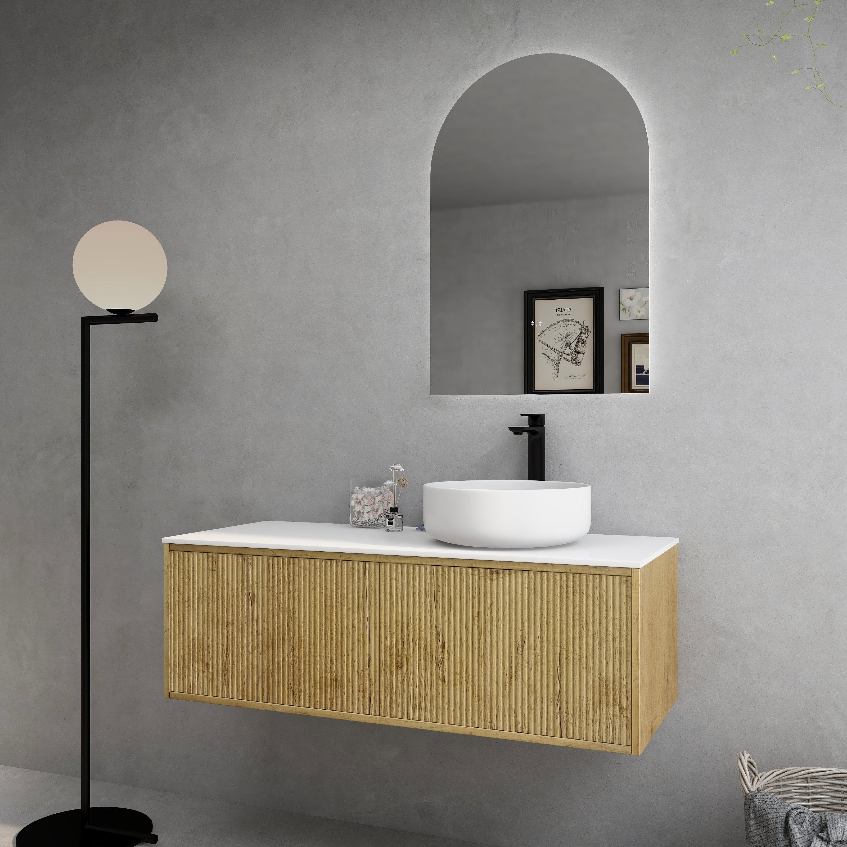 Bellevue Standard Wall-Mounted Vanity 1190*496*380mm Prime Oak