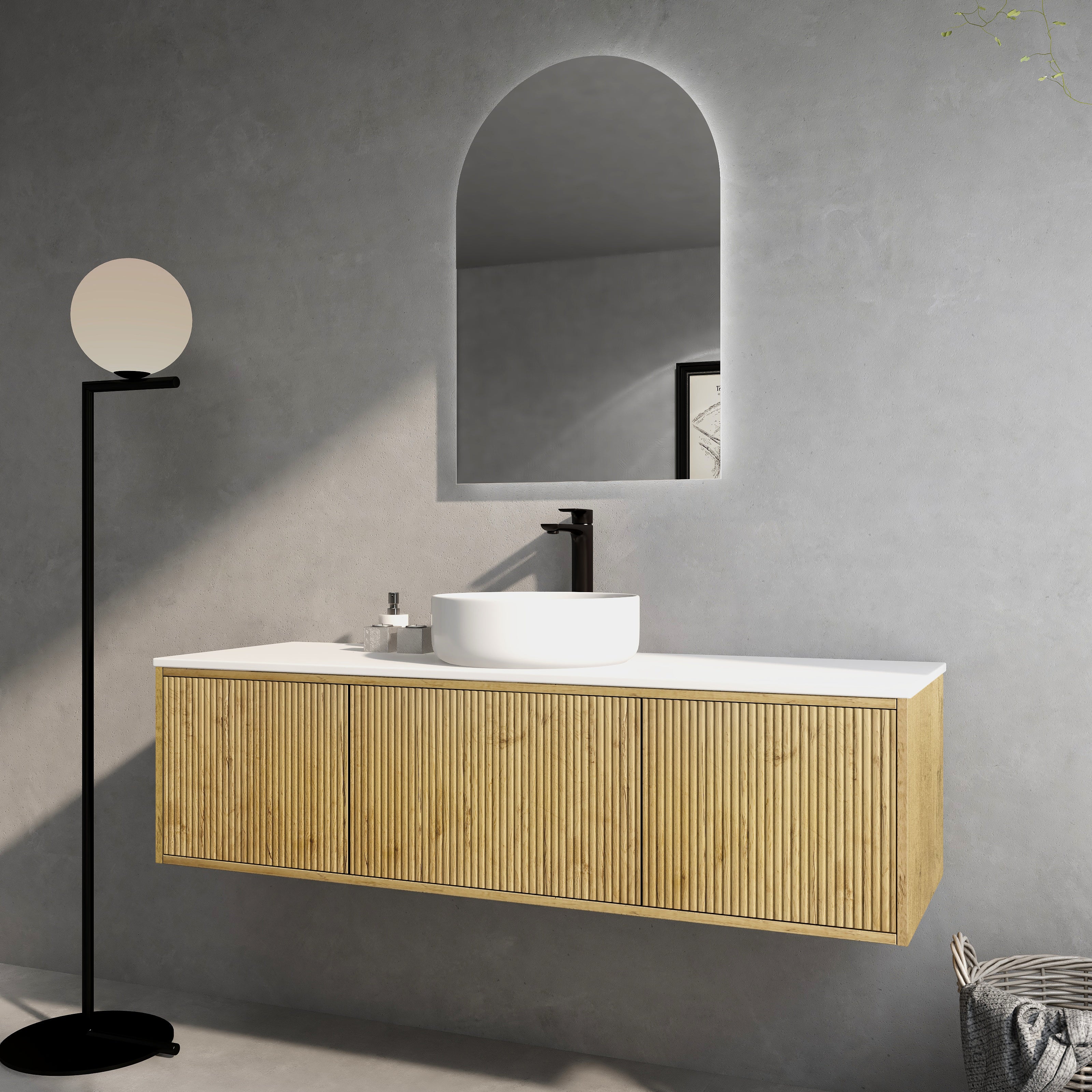 Bellevue Standard Wall-Mounted Vanity 1490*496*380mm Prime Oak