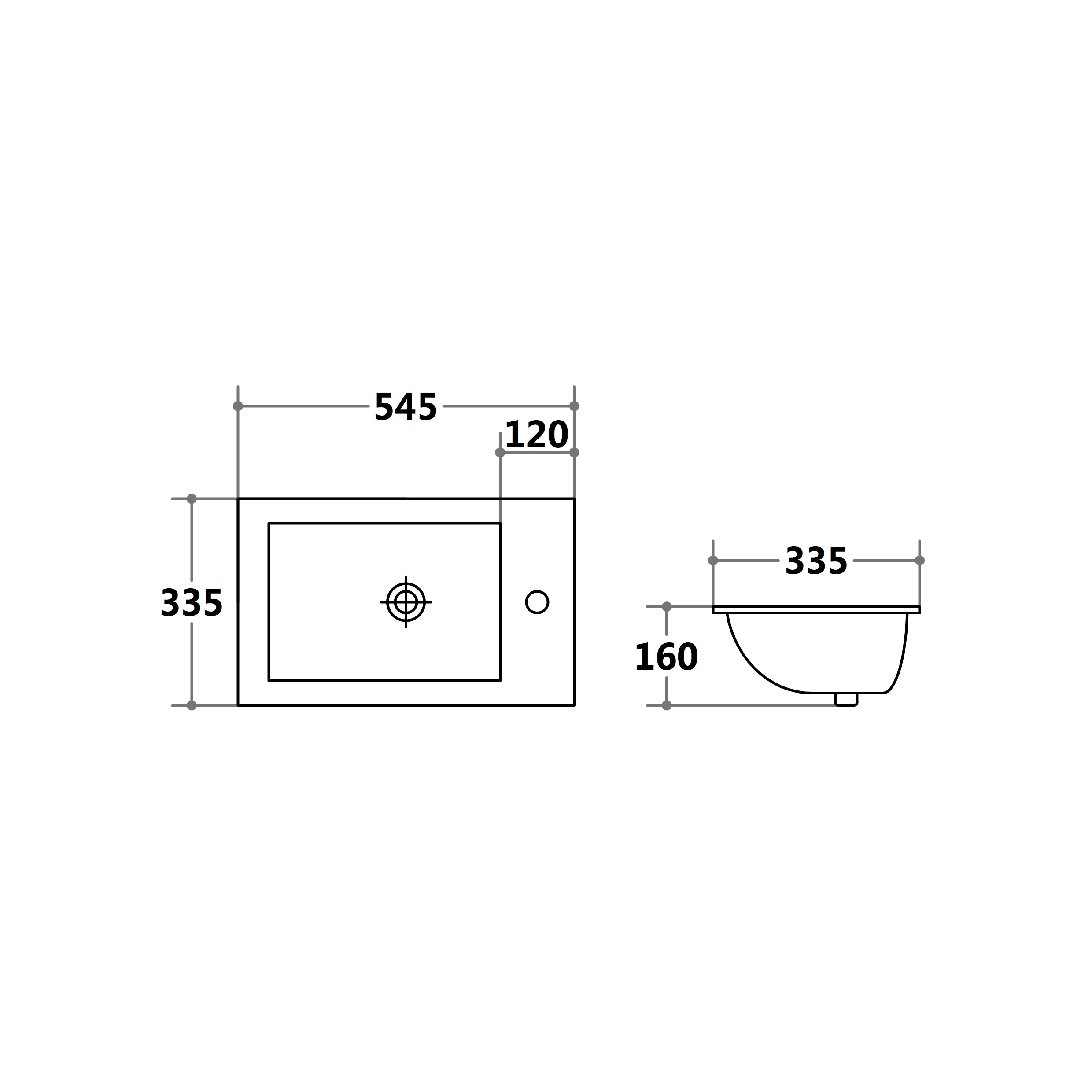 Insert Basin 545*335*160mm