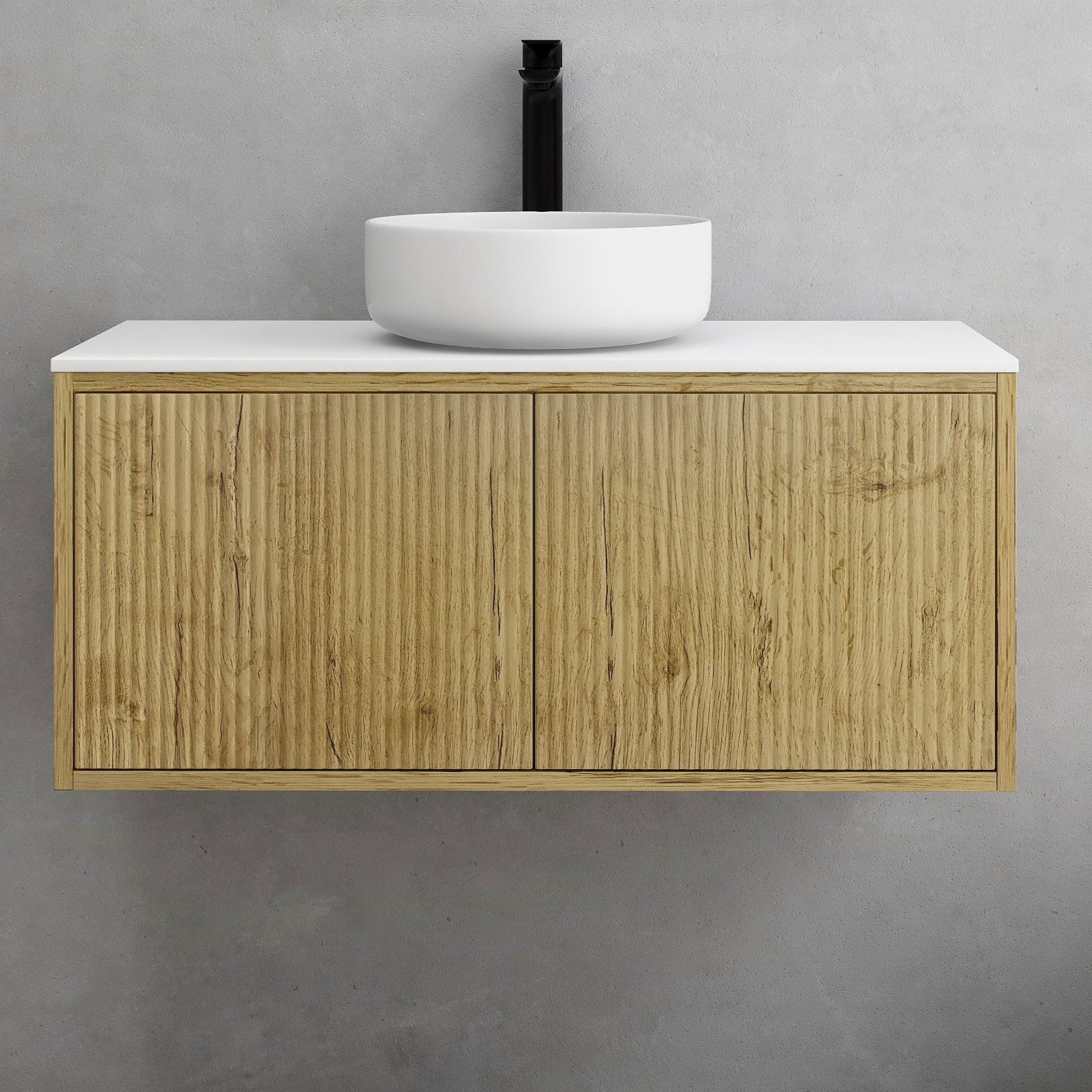 Bellevue Slim Wall-Mounted Vanity 890*386*380mm Prime Oak