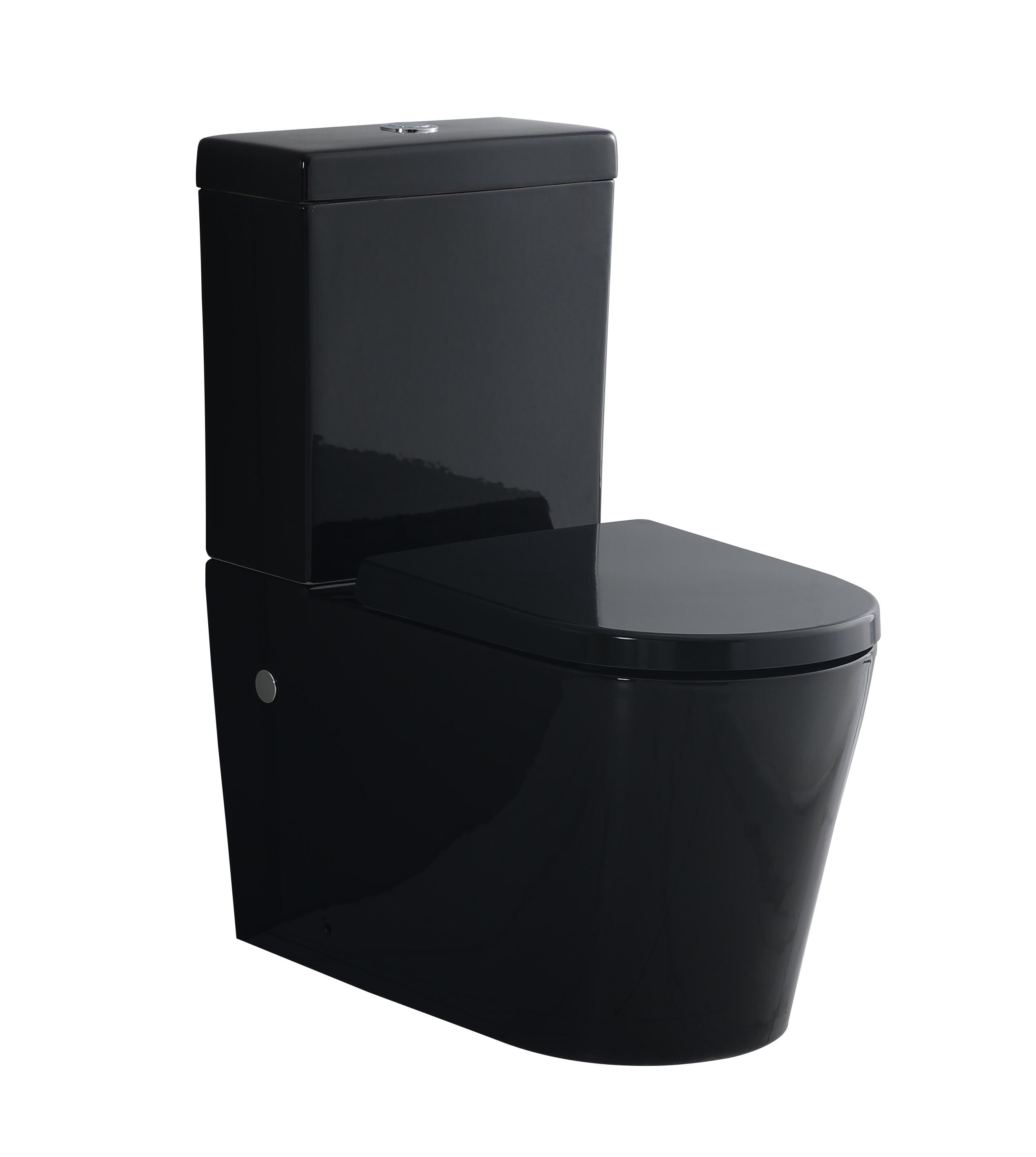 Avery Black BTW Toilet Suite Back/Left and Right Bottom Inlet Cistern 710x390x830mm