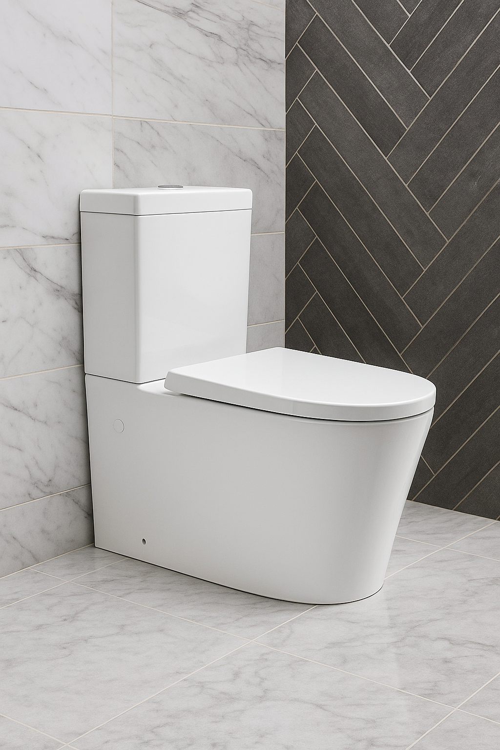 710*390*830mm Back to Wall Box Rim Toilet Suite 002 Trap Included