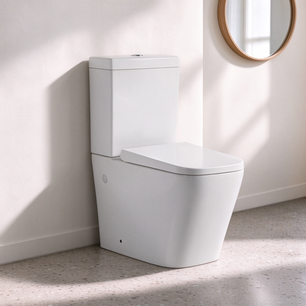 Back to Wall Qubist BTW Toilet Suite 665*380*840mm Trap Included