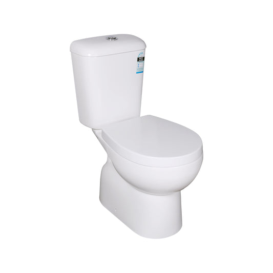630*350*805mm Zion Closed Couple Toilet Suite Dual Flush LUX009S Trap Included