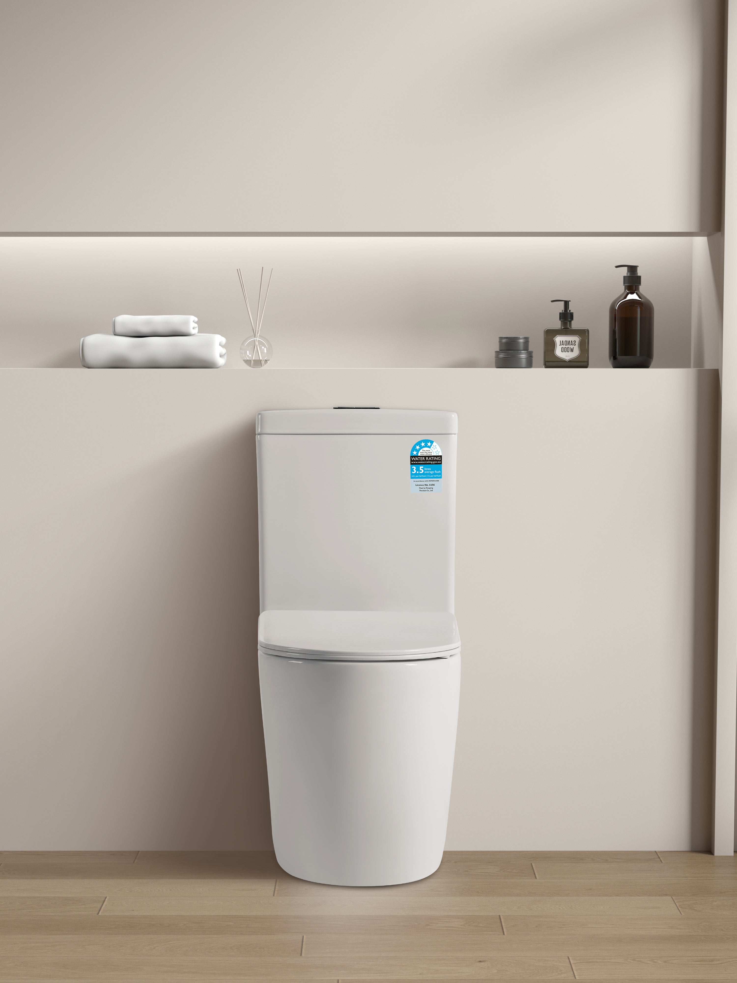Tahlia Tornado Flush Back to Wall Rimless Toilet Suite 630*380*835mm