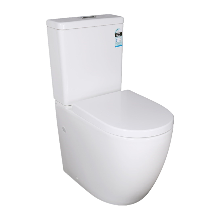 660*390*875mm Back to Wall Elvera Ambulant Rimless Toilet Suite LUX027 Trap Included