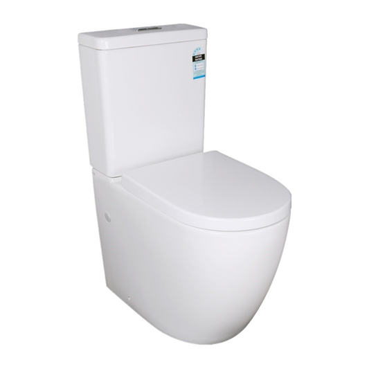 660*390*875mm Back to Wall Elvera Ambulant Rimless Toilet Suite LUX027 Trap Included