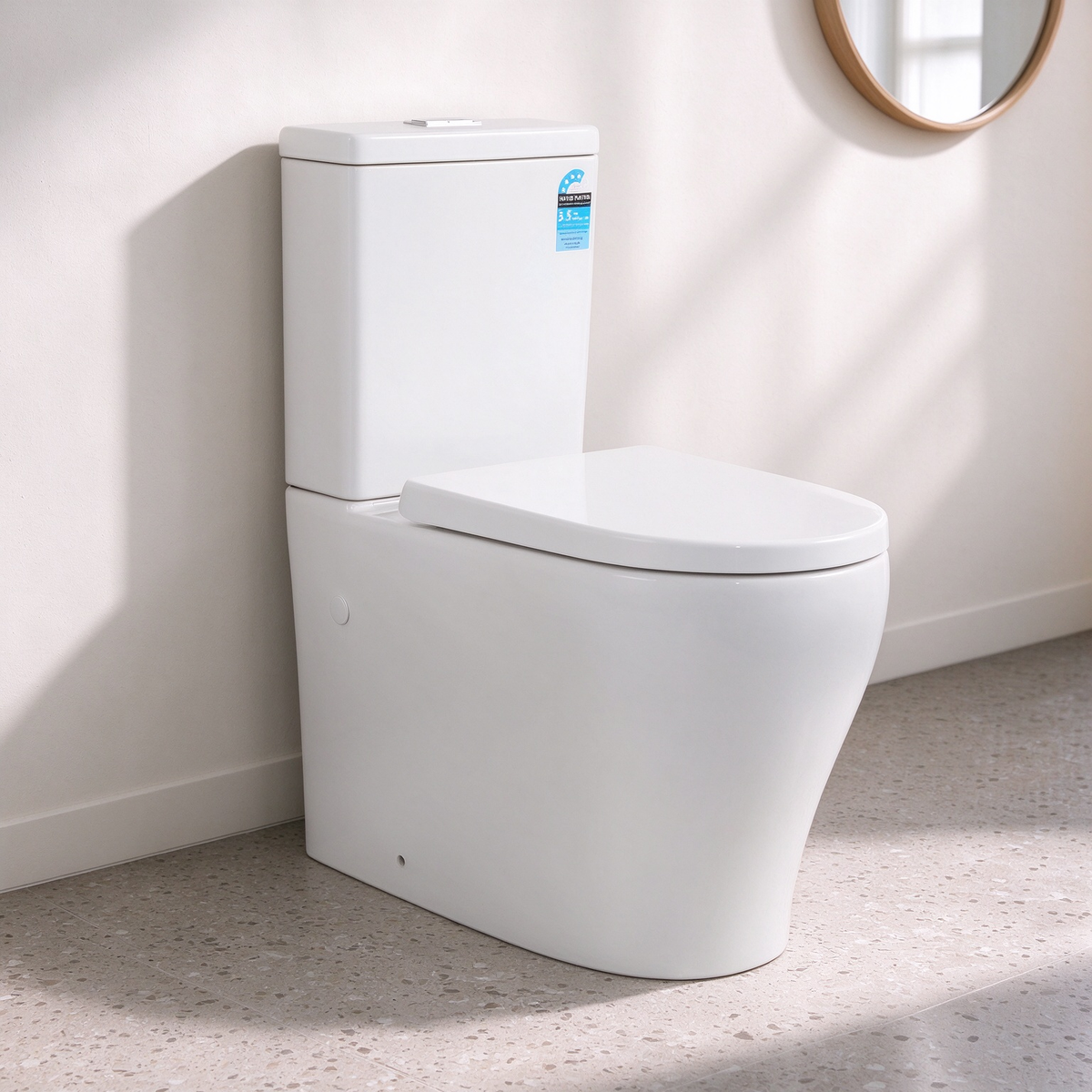 Zeus Tornado Flush Rimless Toilet Suite 660*385*870mm