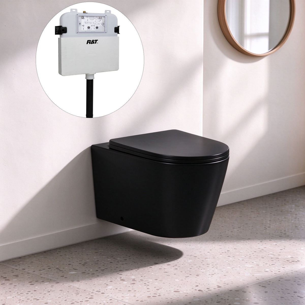 Flux R&T inwall Floor Toilet Suite