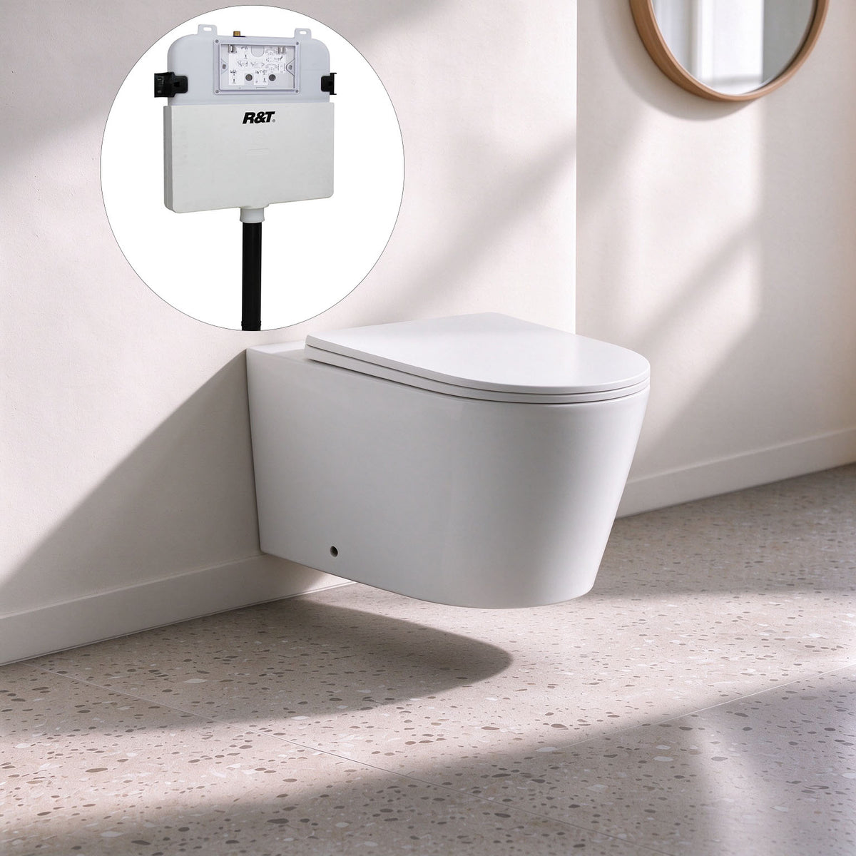 Flux R&T inwall Floor Toilet Suite