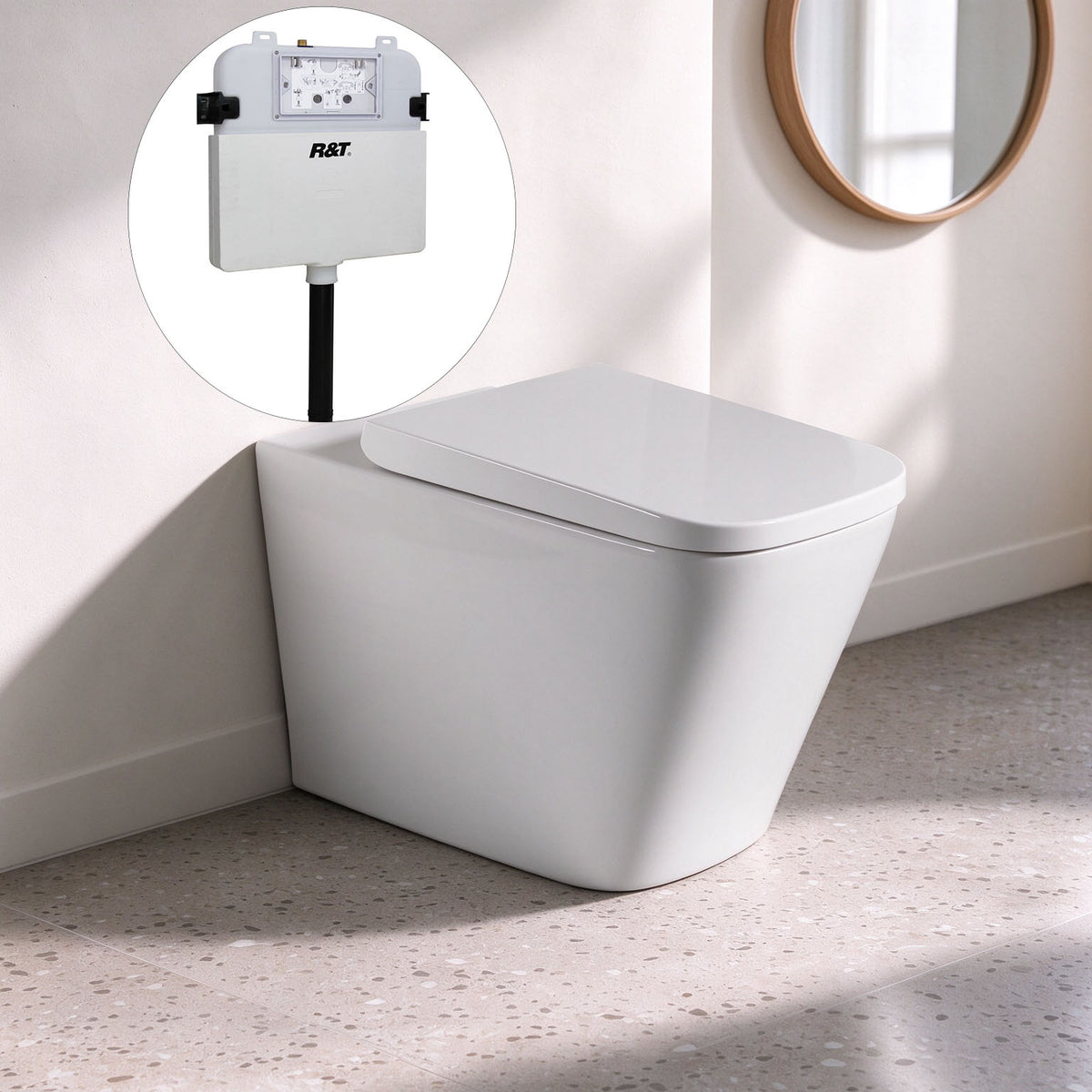 Flux R&T inwall Floor toilet Suite