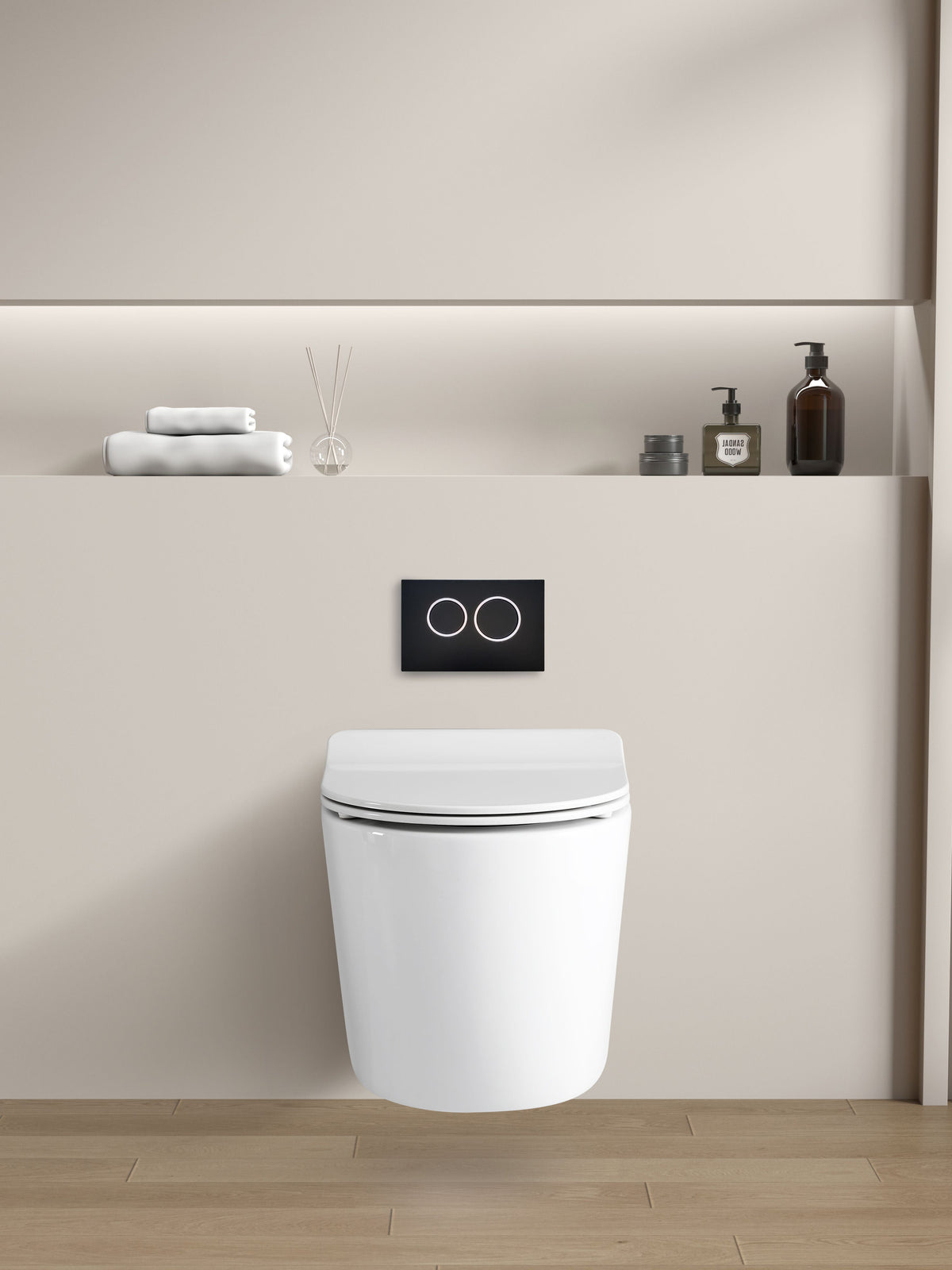 Veda Rimless Wall-Mounted Pan 550*360*330mm LH-WH024