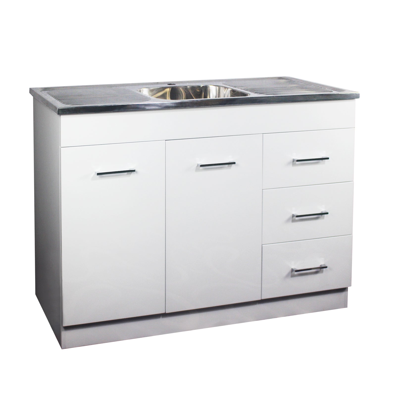 PVC Kitchenette Cabinet (KM1248-Cab) with Stainless Steel Sink (DH446D) 1180*485*900mm