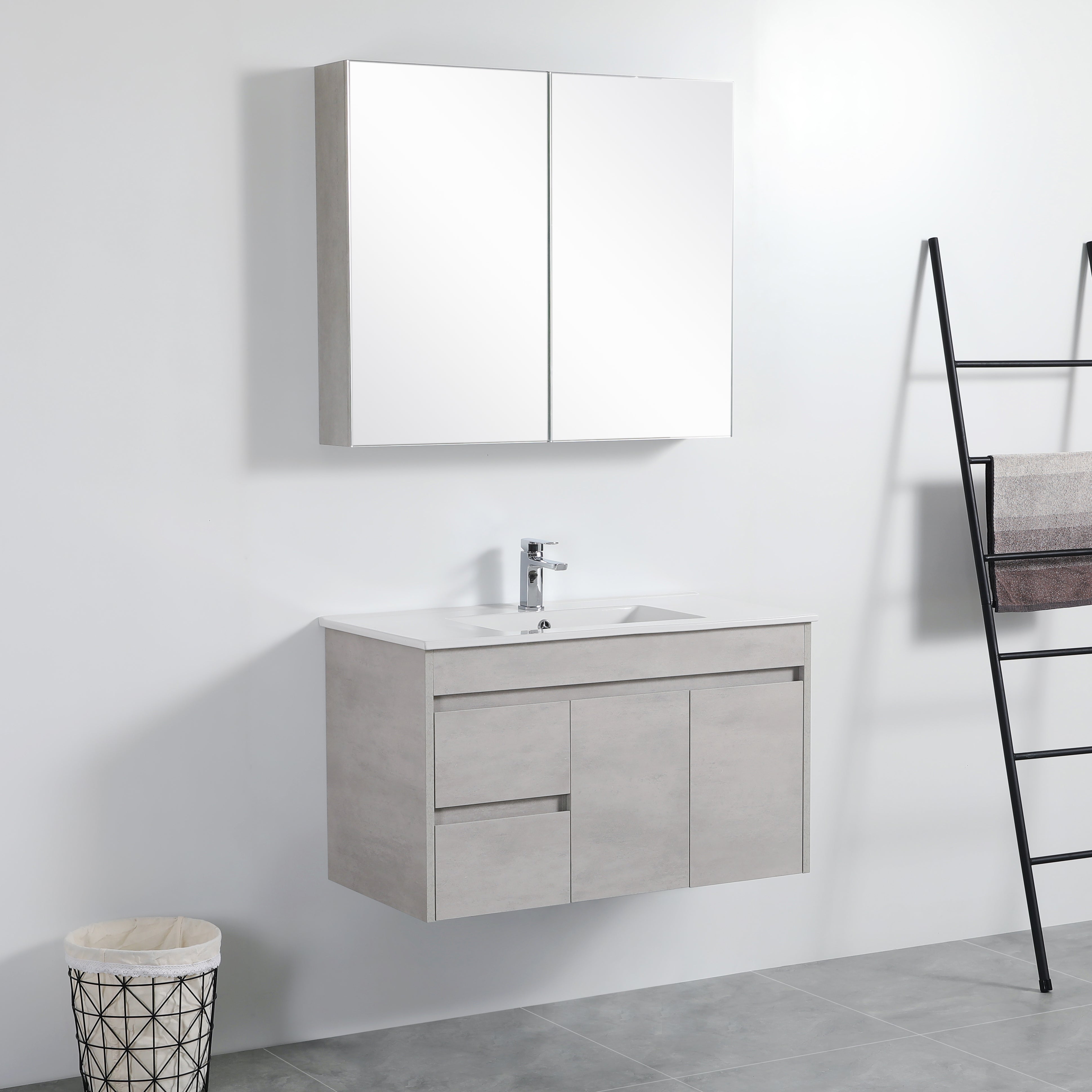 PVC Wall-Mounted Vanity Cabinet 600-1790mm