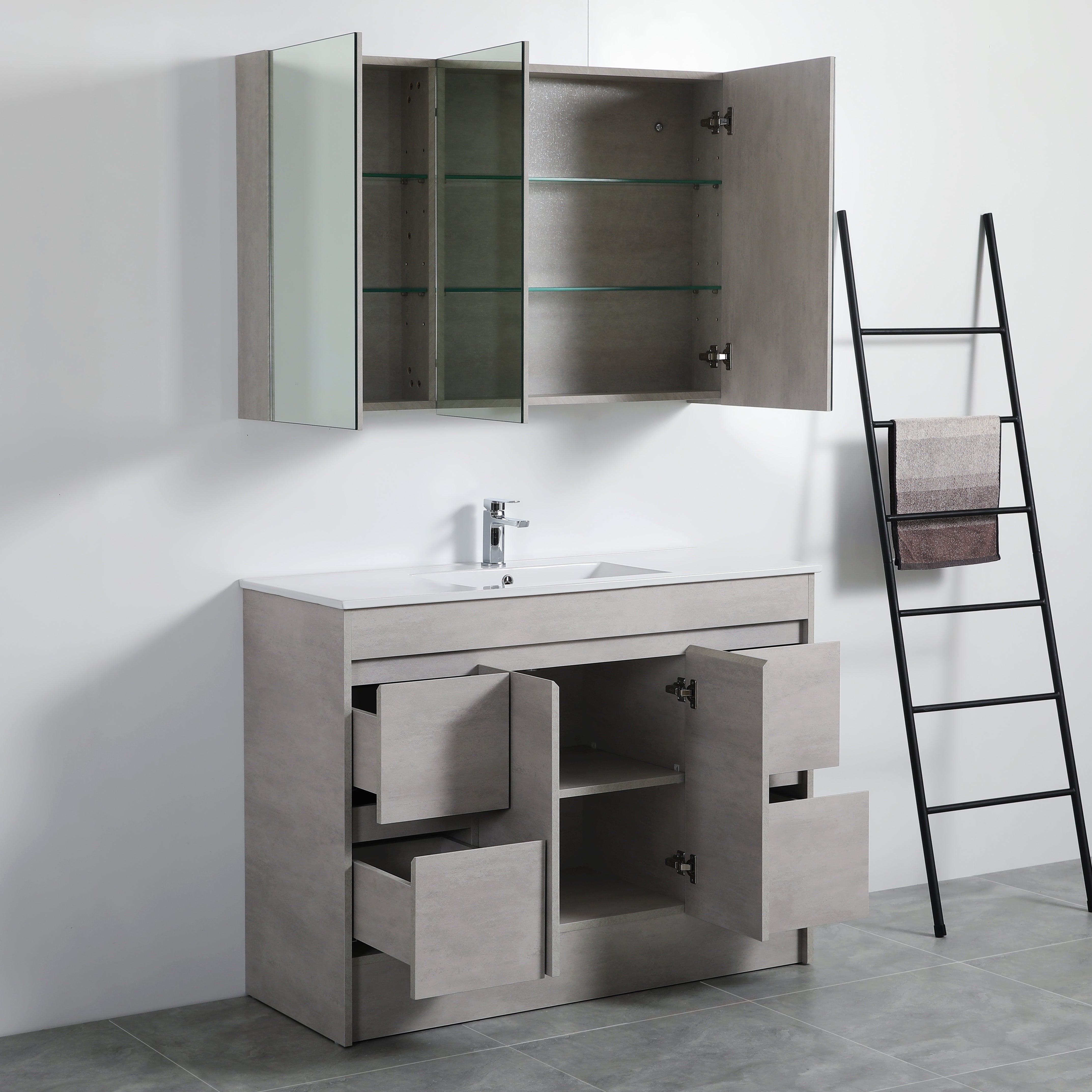 Bathroom Vanities with built-in kickboard 600-1790mm