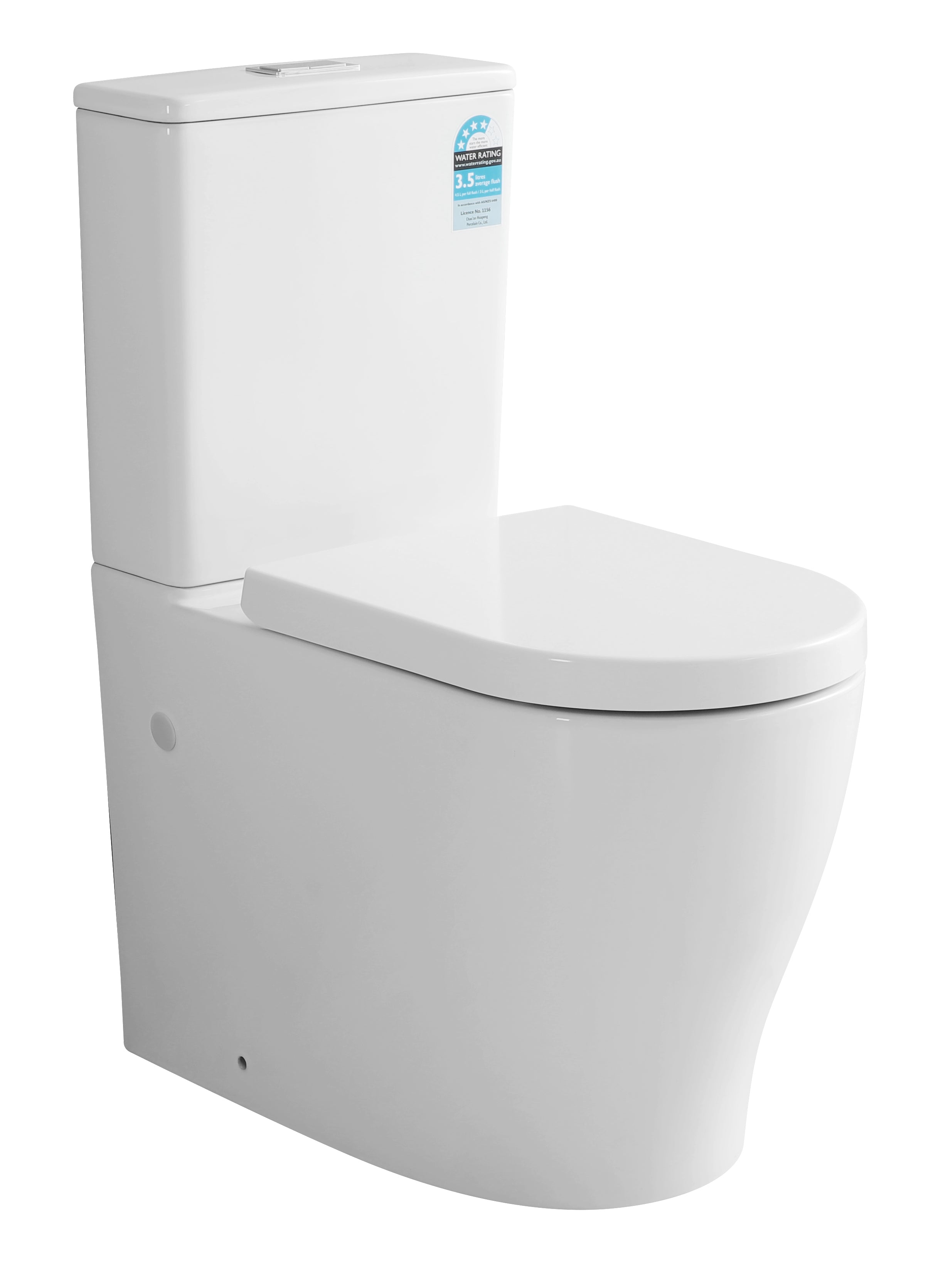 660*385*860mm Back to Wall Lumia Tornado Rimless Toilet Suite V038