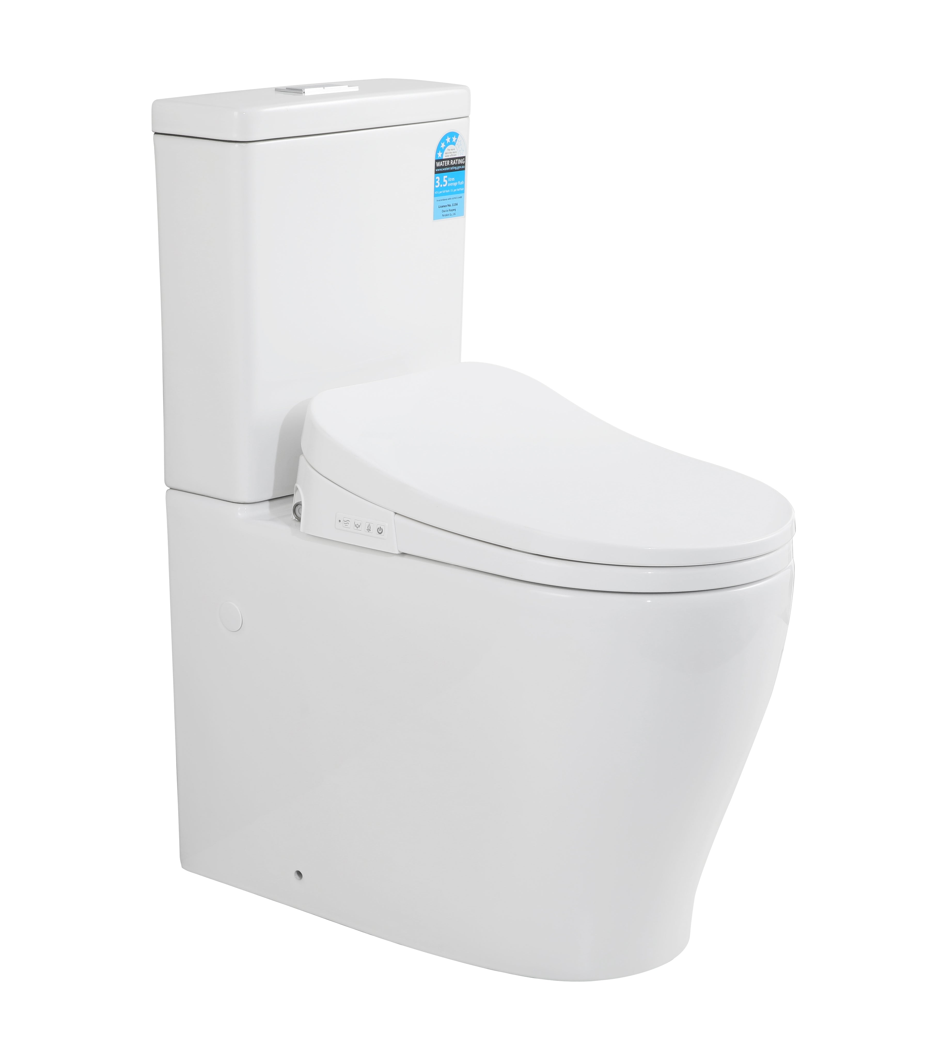 660*385*870mm Back to Wall Zeus Rimless Tornado Toilet Suite LUX028/LUX028 + SMBD01 Trap Included