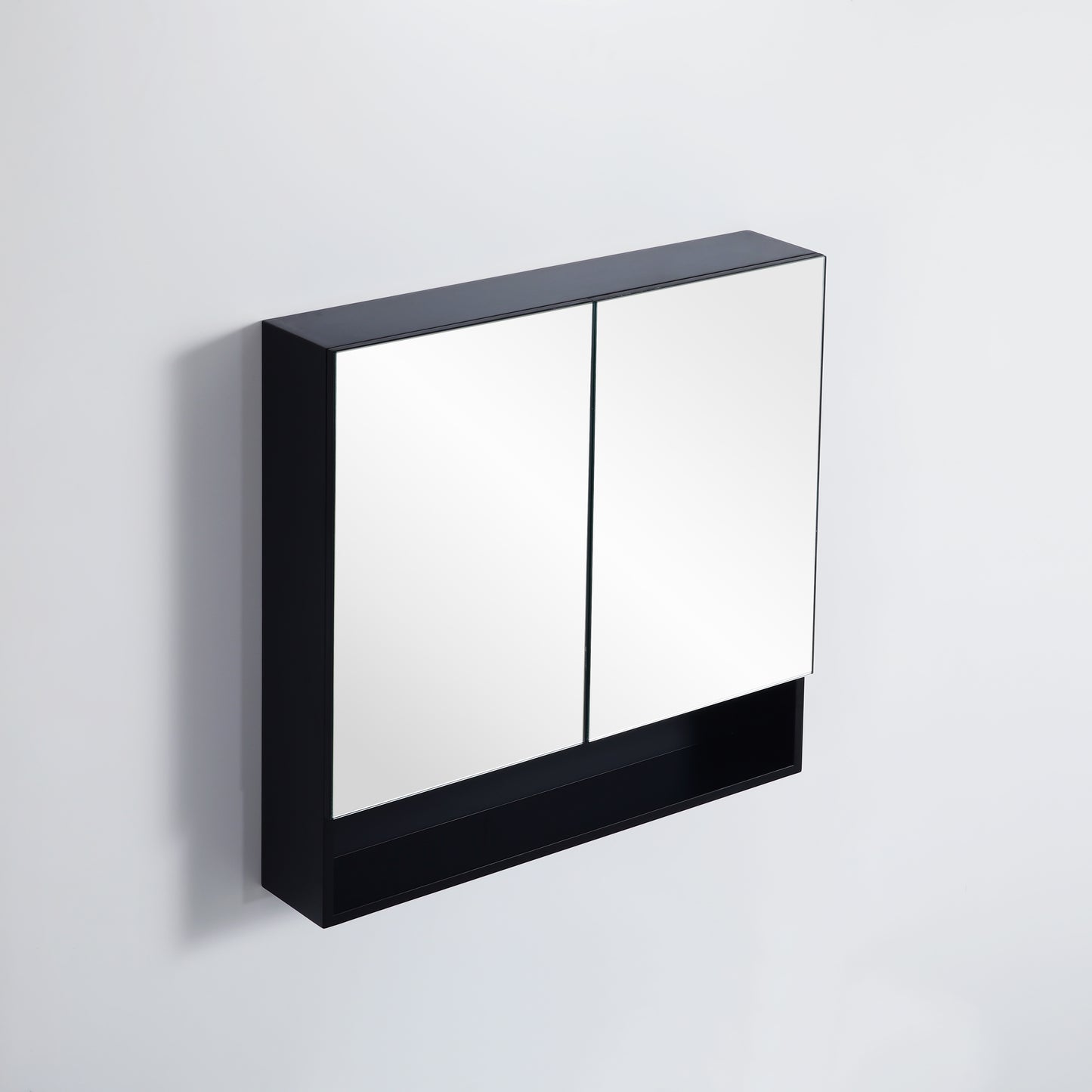 Matte Black Fremantle Mirror Shaving Cabinet 600-1480mm FMBSV600/750/900/1200/1500