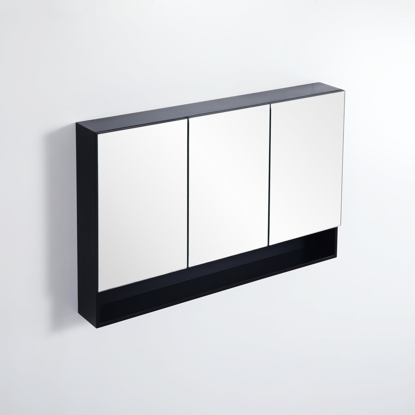 Matte Black Fremantle Mirror Shaving Cabinet 600-1480mm FMBSV600/750/900/1200/1500