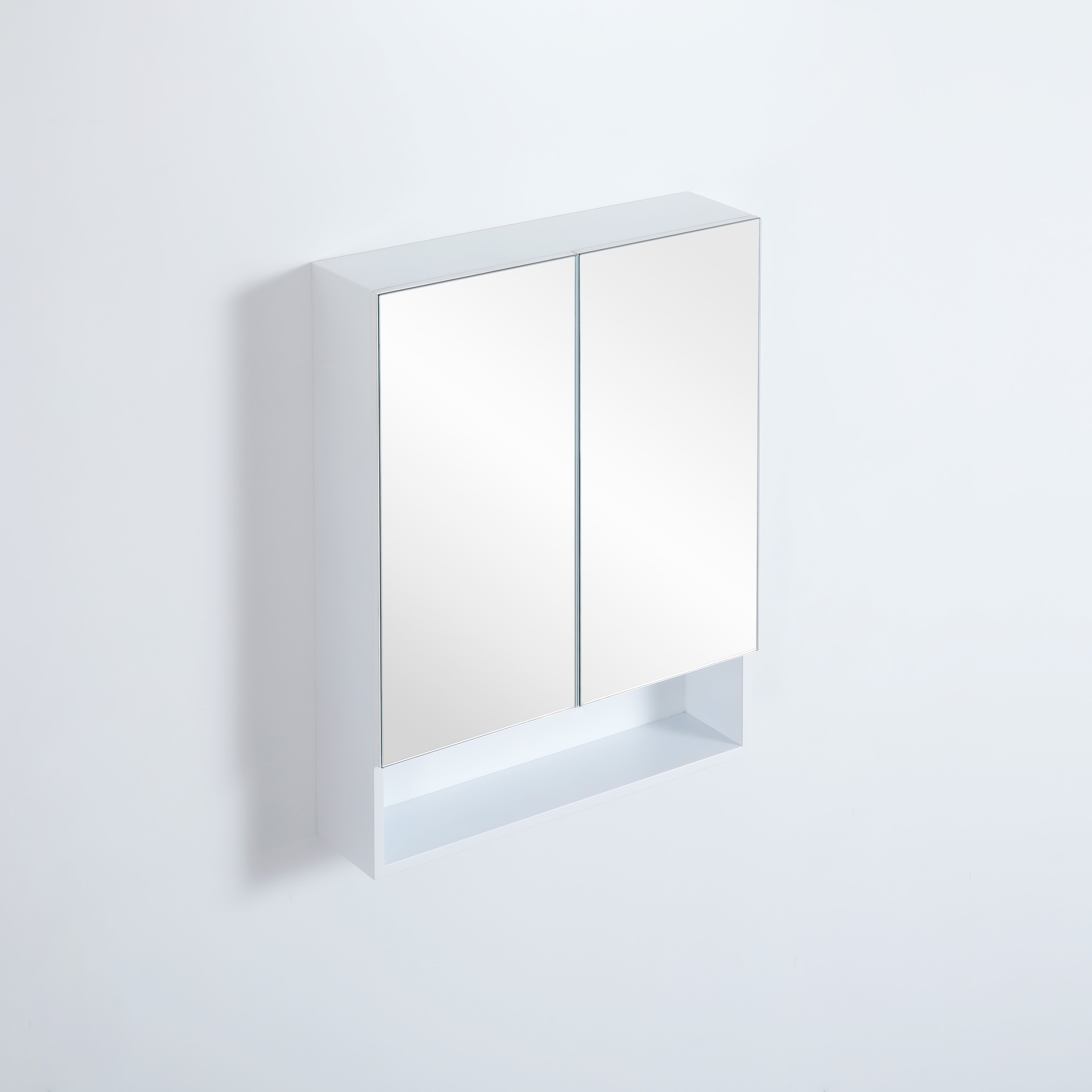 Shaving Cabinet Matte White Finish 600–1480mm