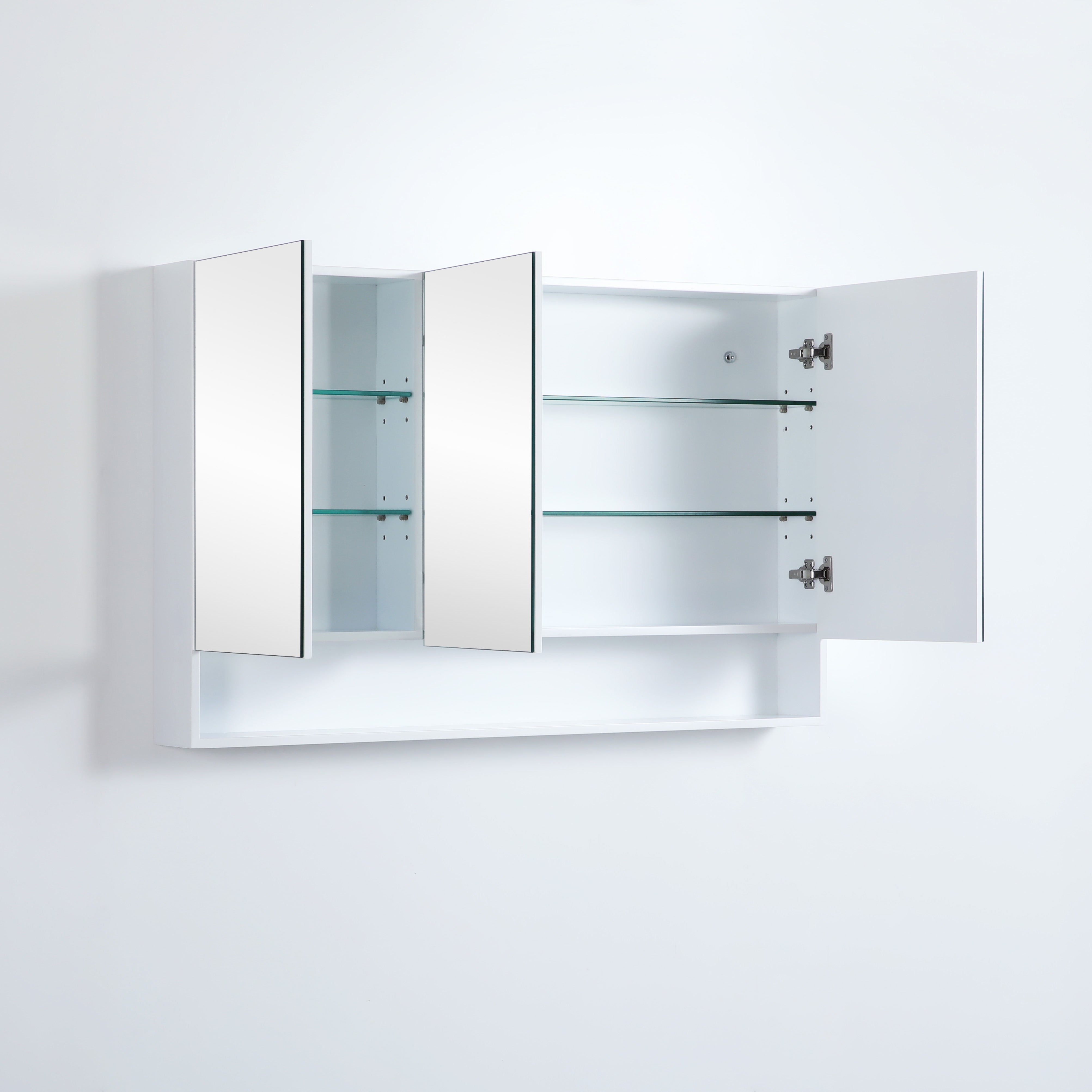 Shaving Cabinet Matte White Finish 600–1480mm