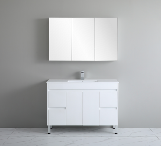1200*460*880mm White Polyurethane PVC Standard Vanity Polar P124LG