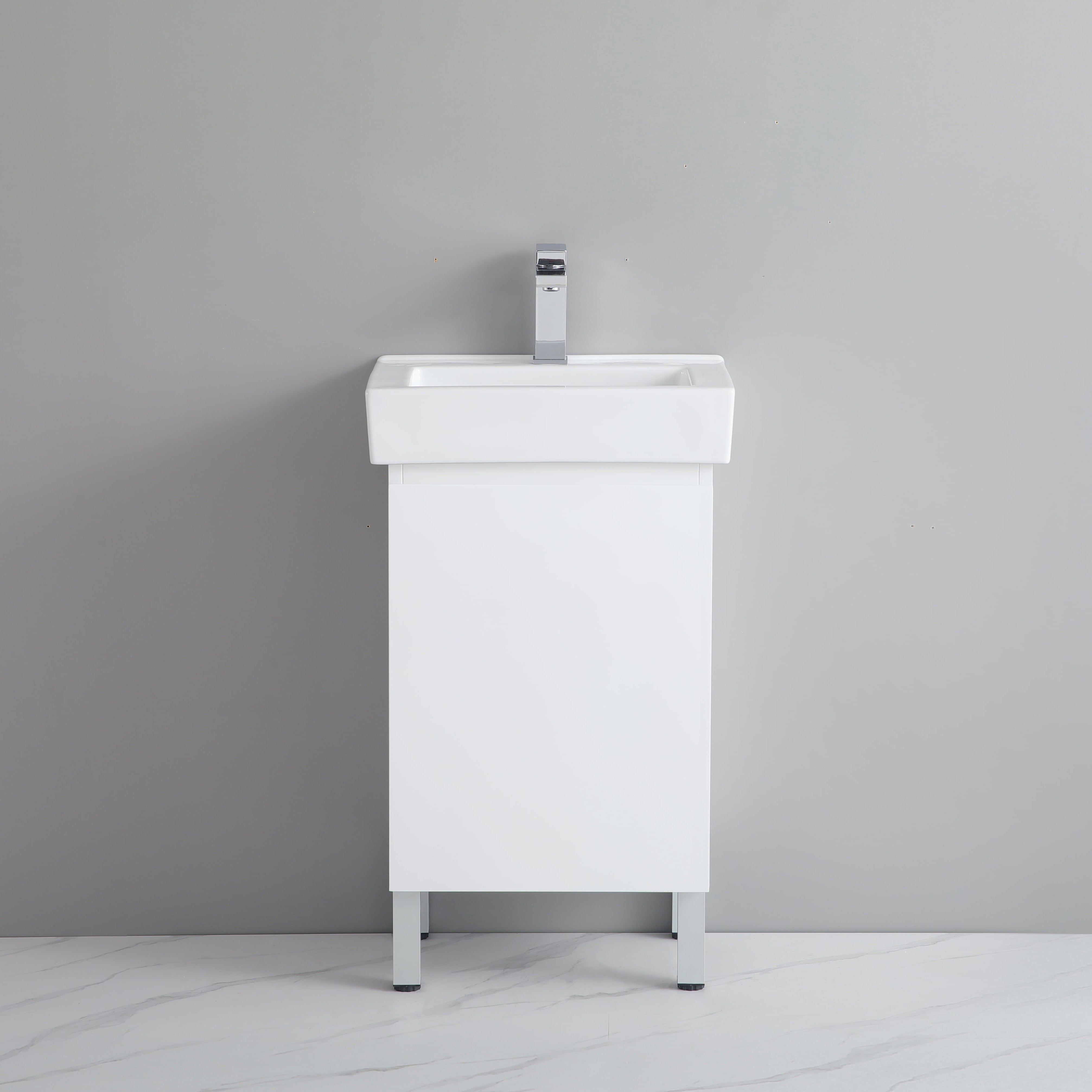 Polyurethane PVC Slim Floor Vanity 500*325*850mm