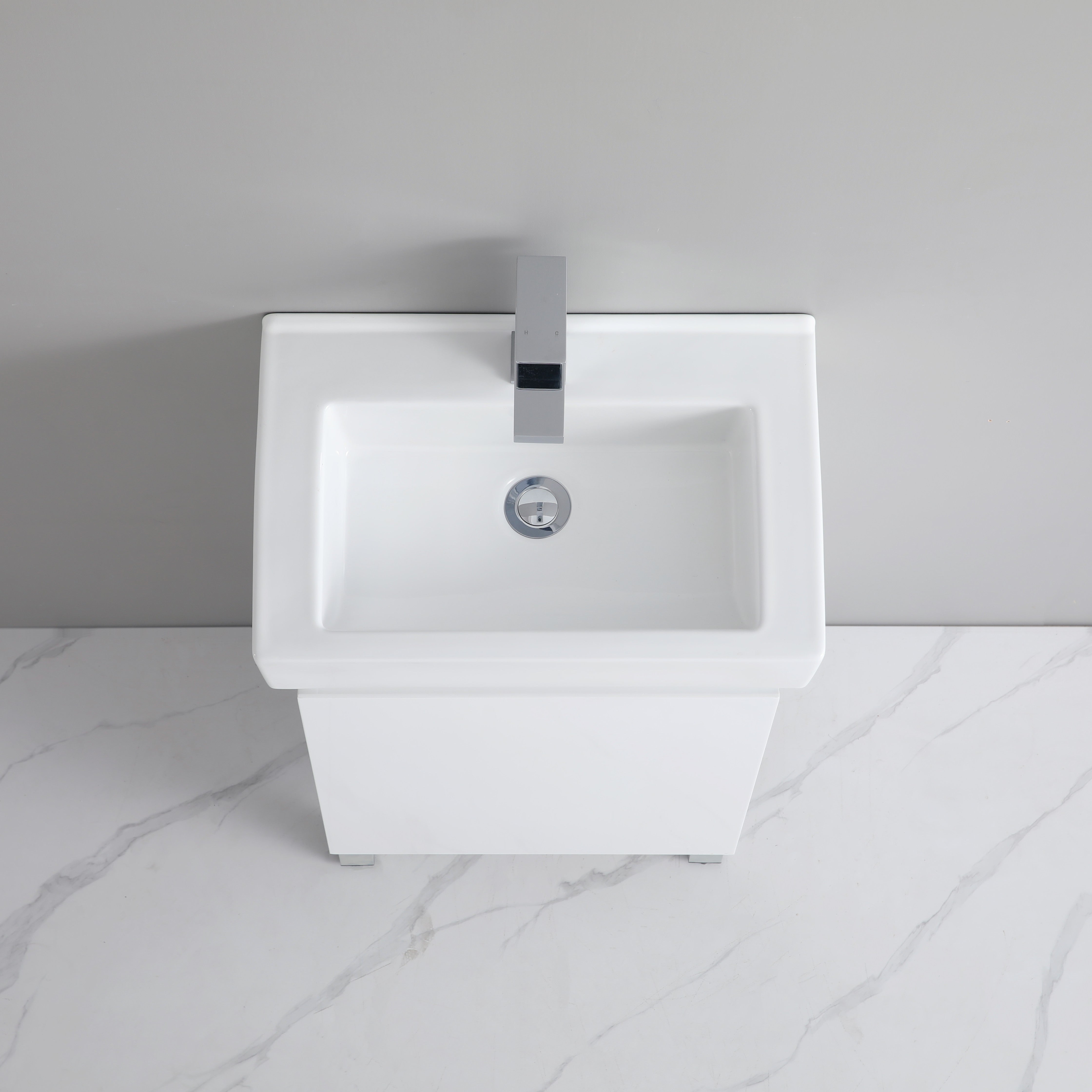 Polyurethane PVC Slim Floor Vanity 500*325*850mm