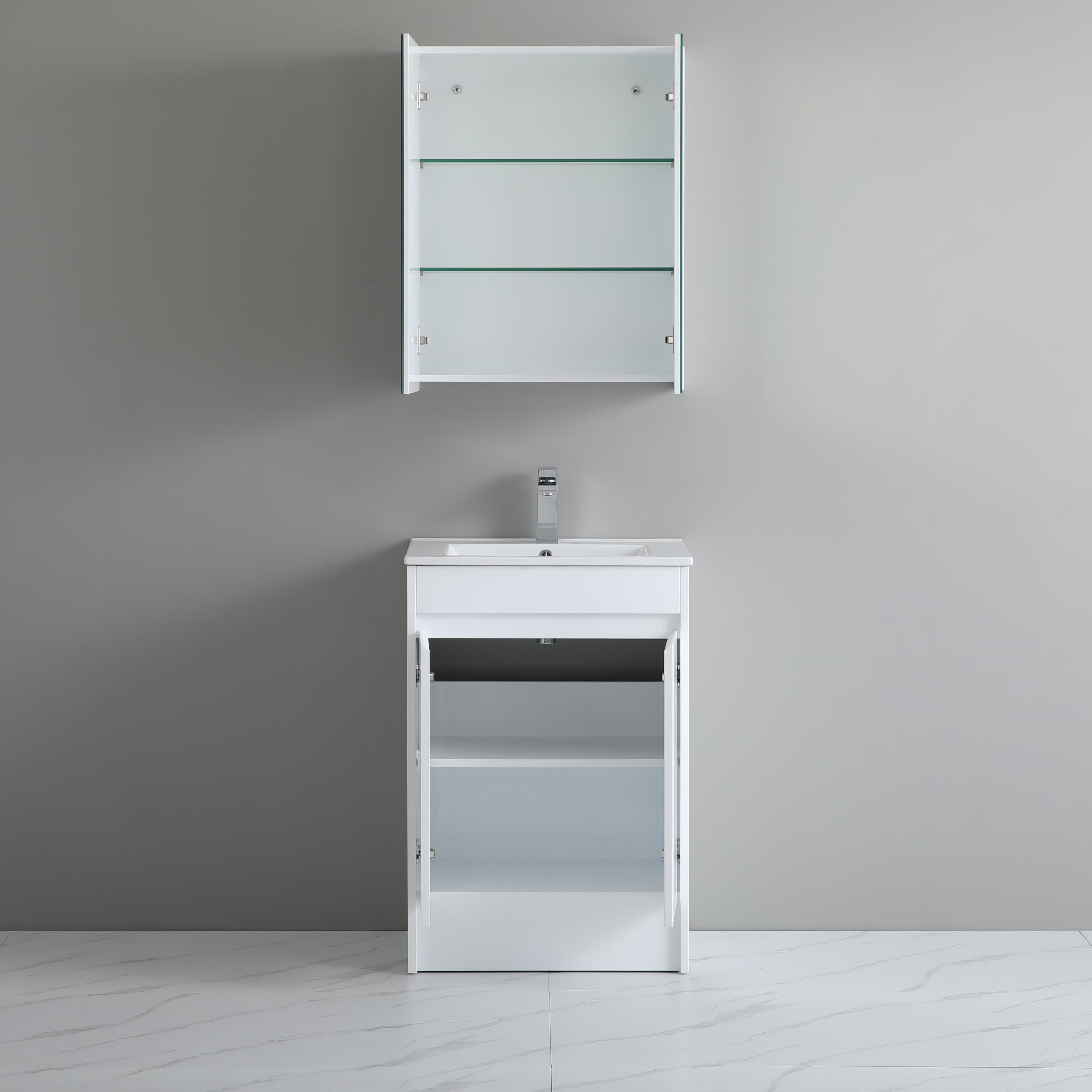 Polar PVC Wall-Mounted Vanity 600*370*880mm