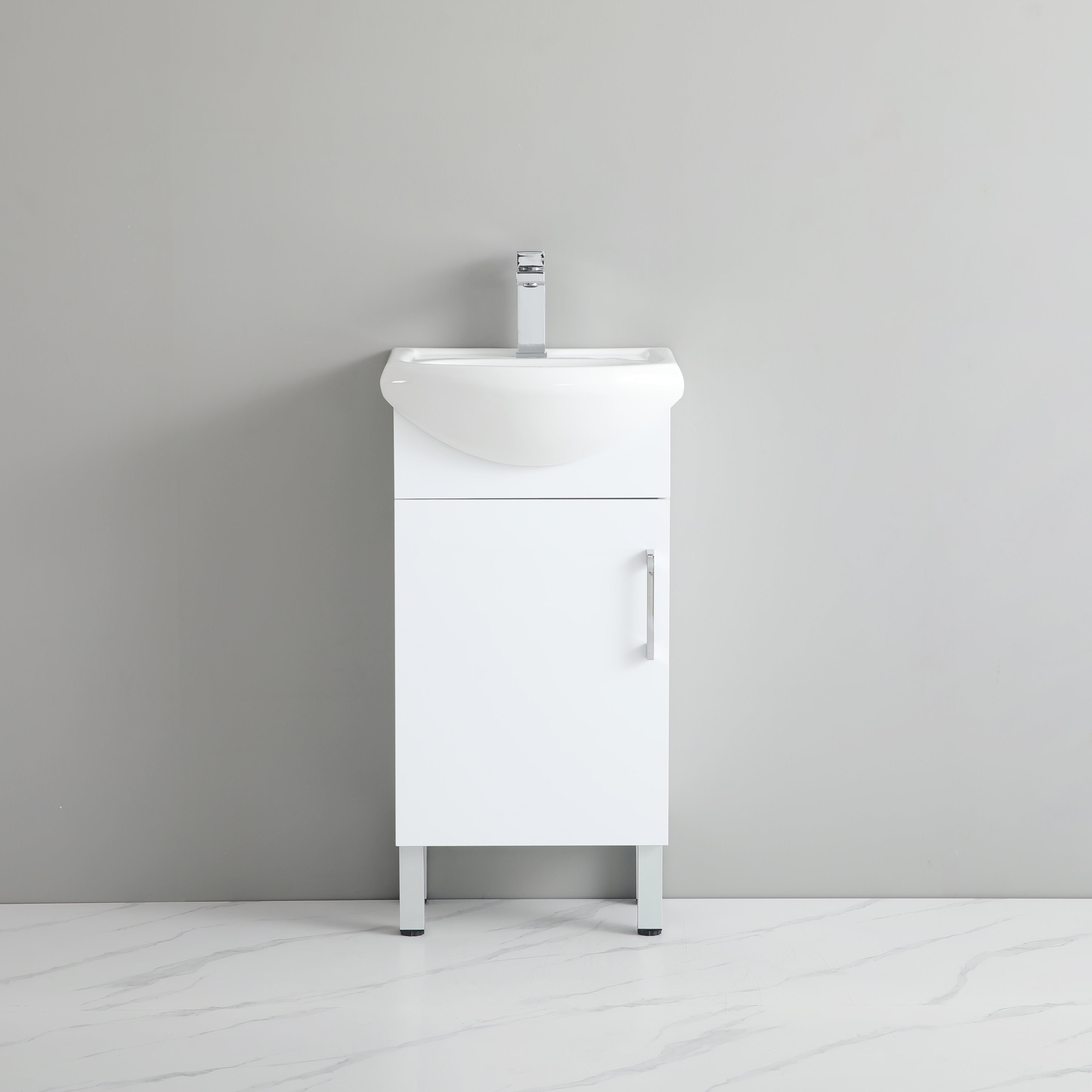 Polyurethane MDF Slim Floor Vanity 450*360*870mm