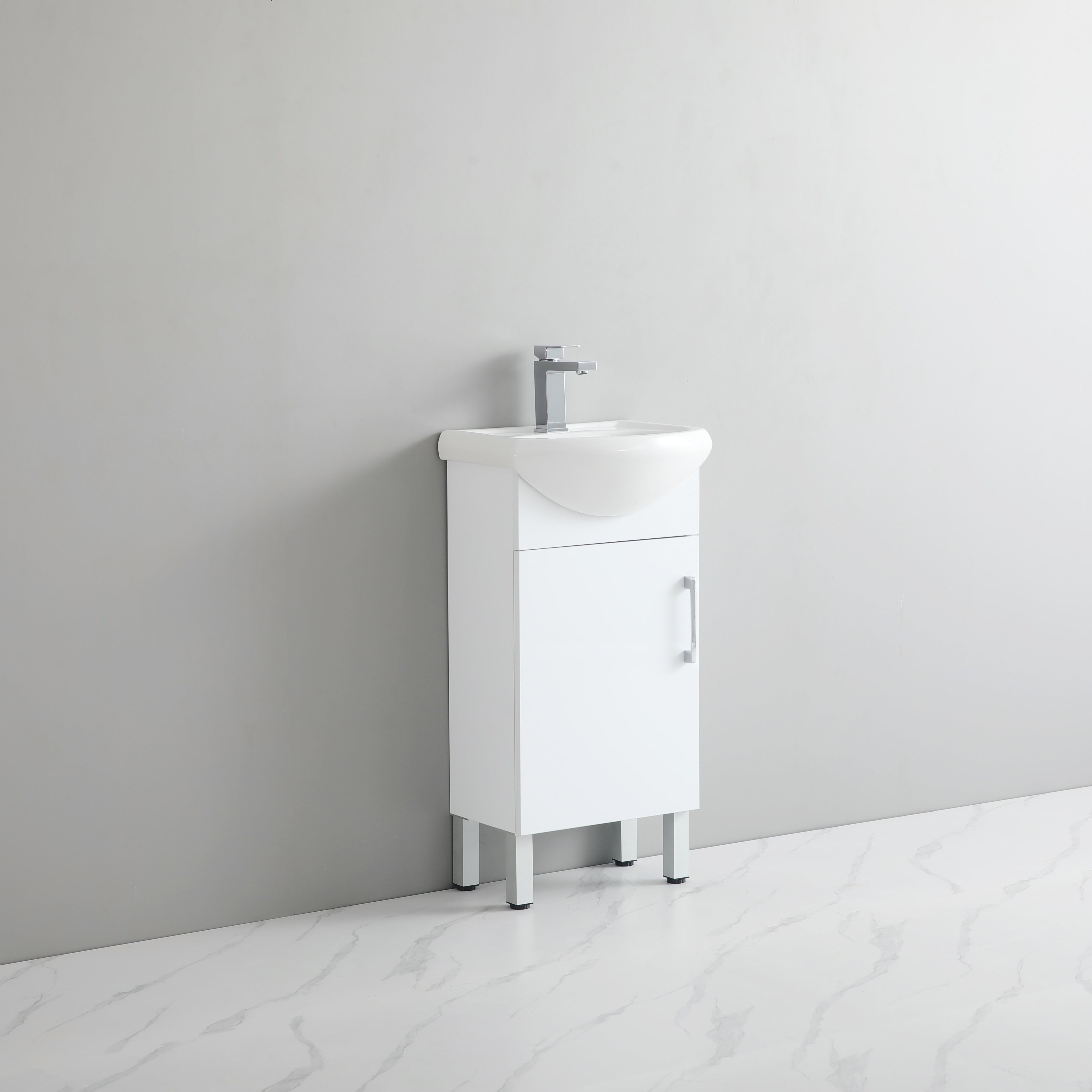 Polyurethane MDF Slim Floor Vanity 450*360*870mm