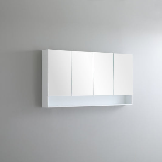Matte White Fremantle Mirror Shaving Cabinet 600-1480mm FMWSV600/750/900/1200/1500
