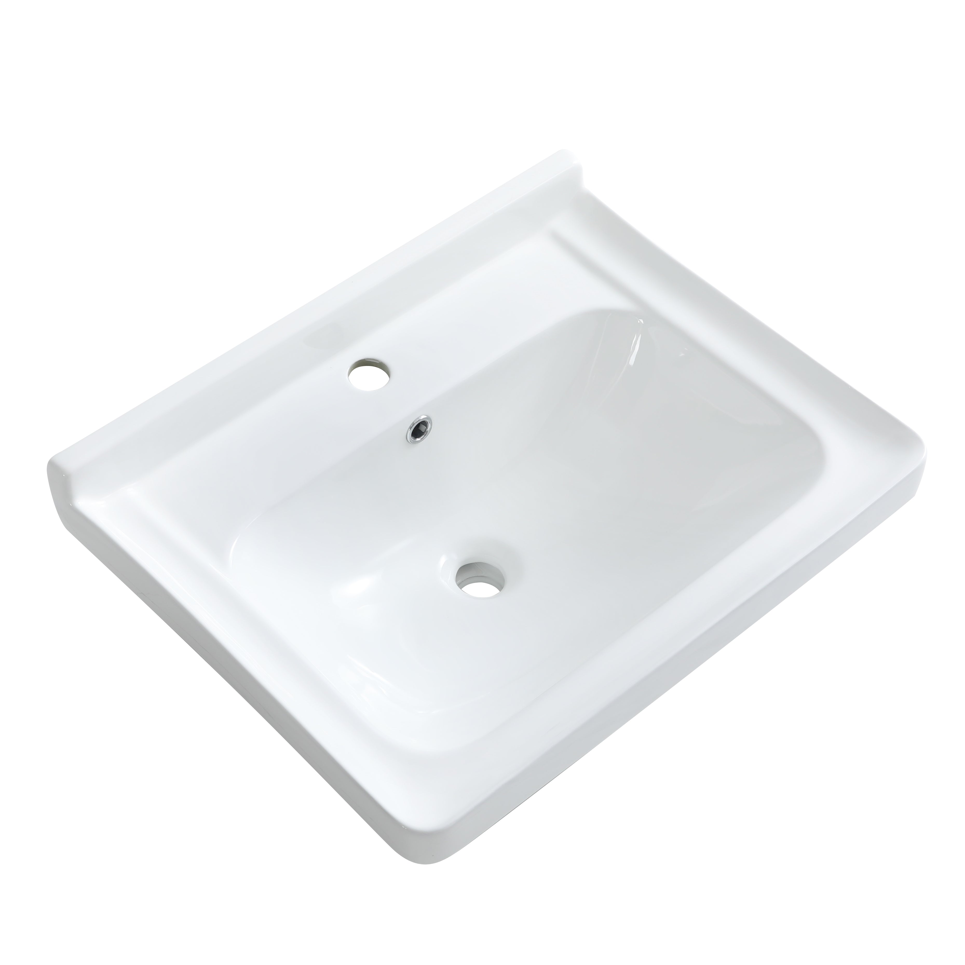 PVC cabinet with ceramic laundry sink with Soft closing doors 610*480*880mm