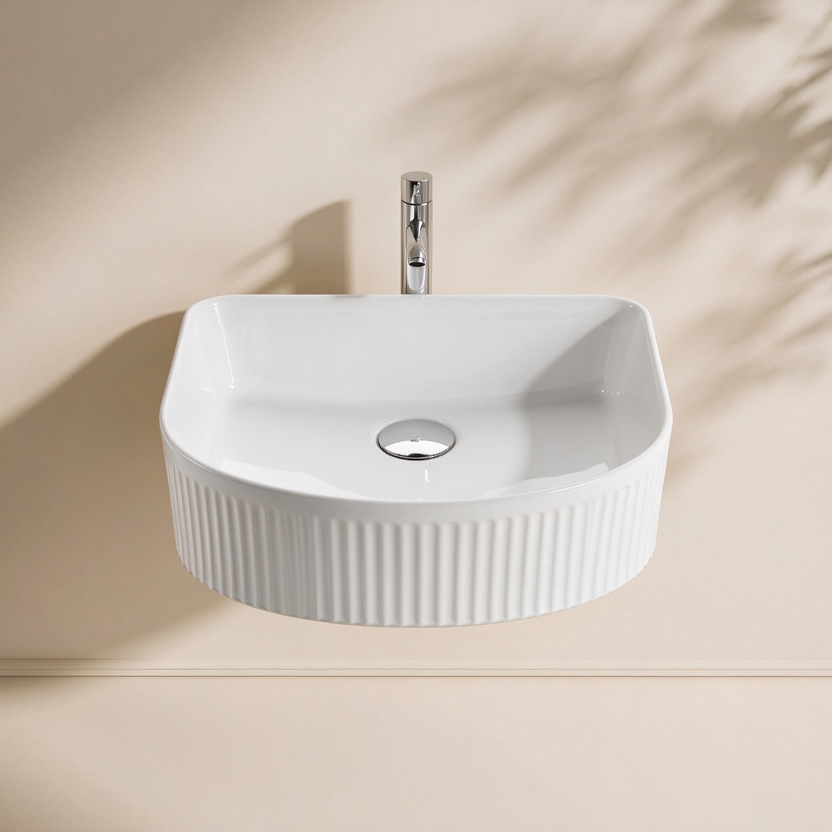 Floe Ribbed Arch Console Basin 415*365*120mm LH-BS08-410GW/MW/MB
